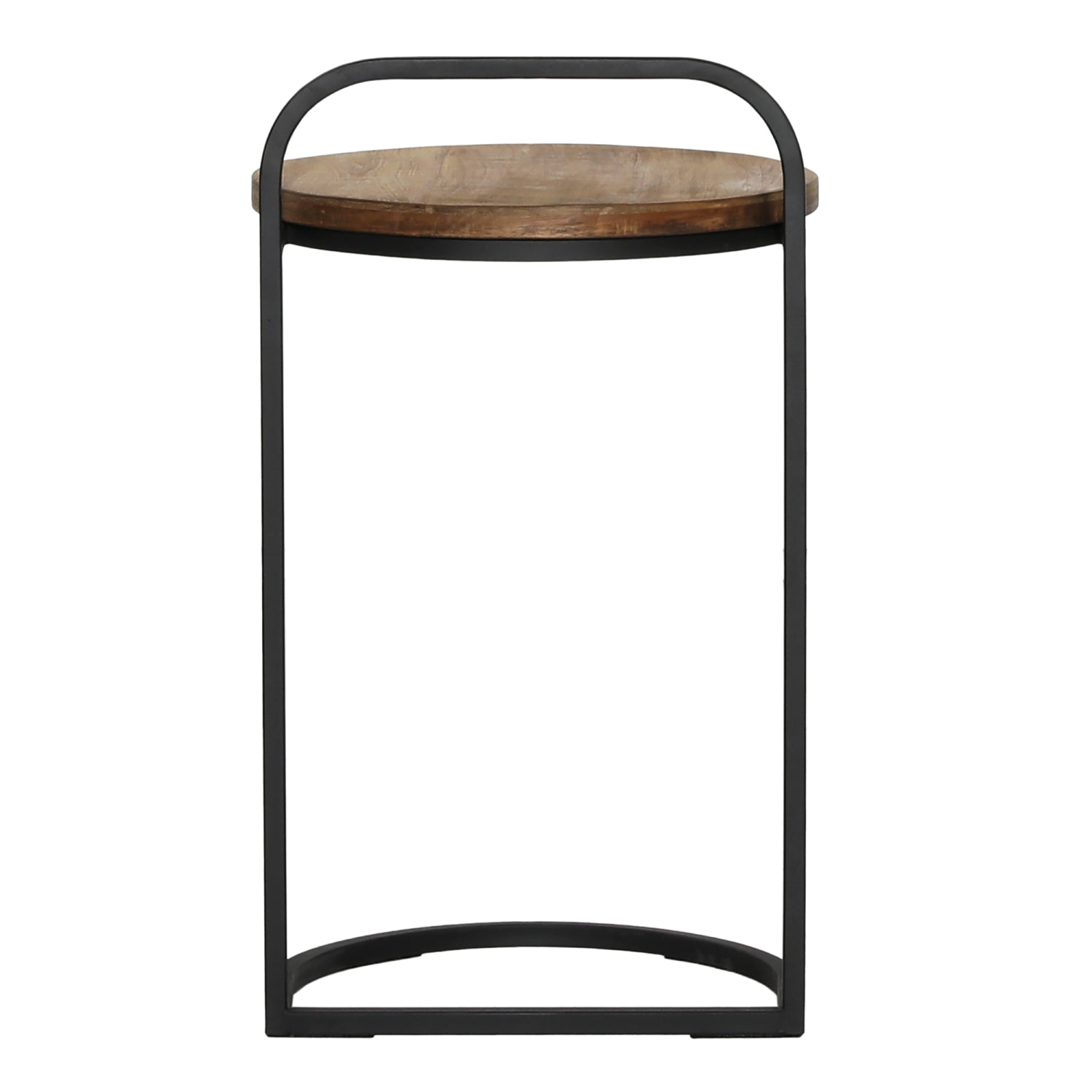 Leigh Laptop Natural/Black Side Table - Ornate Home