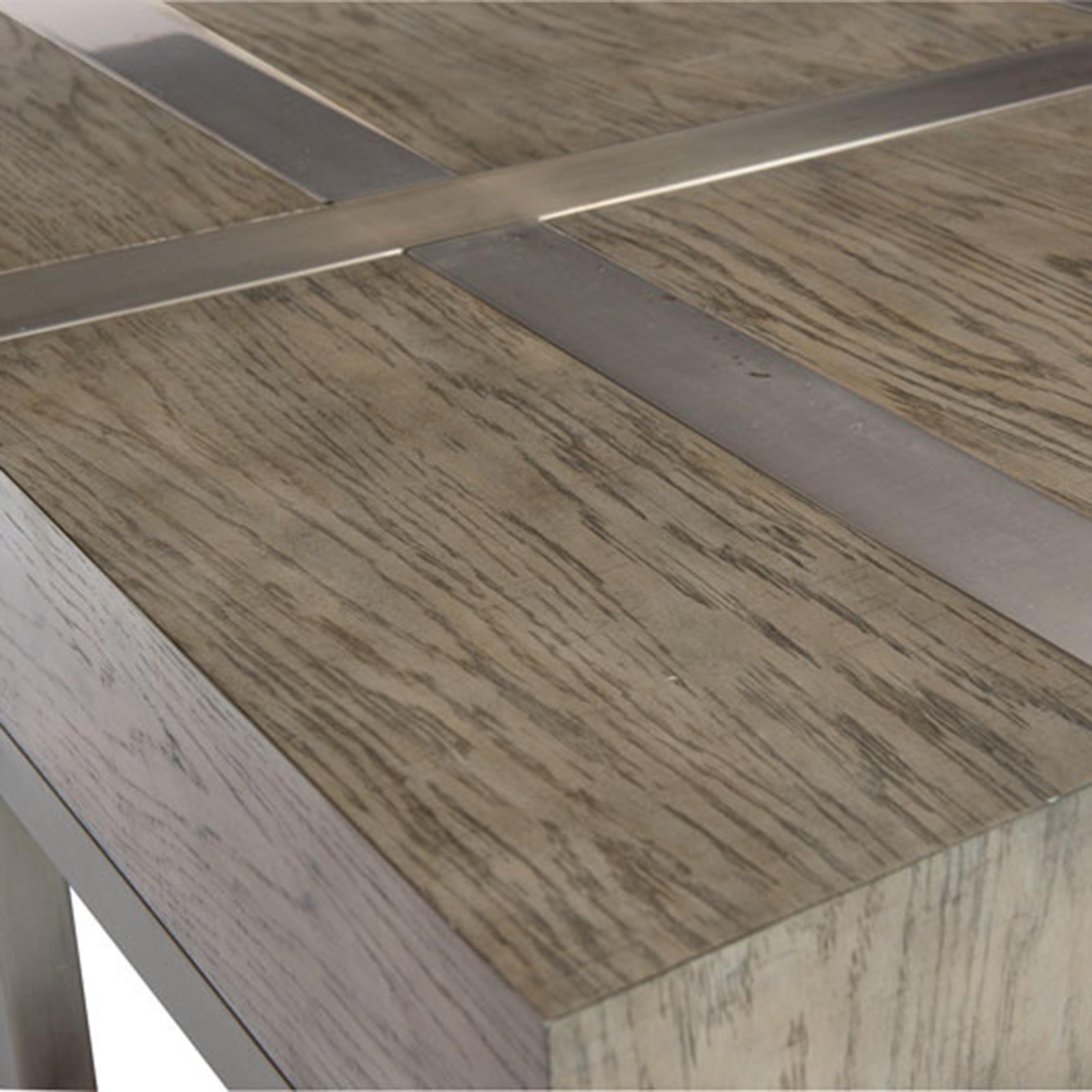 Leigh Tarnished Nickel/Rustic Grey Cocktail Table - Ornate Home