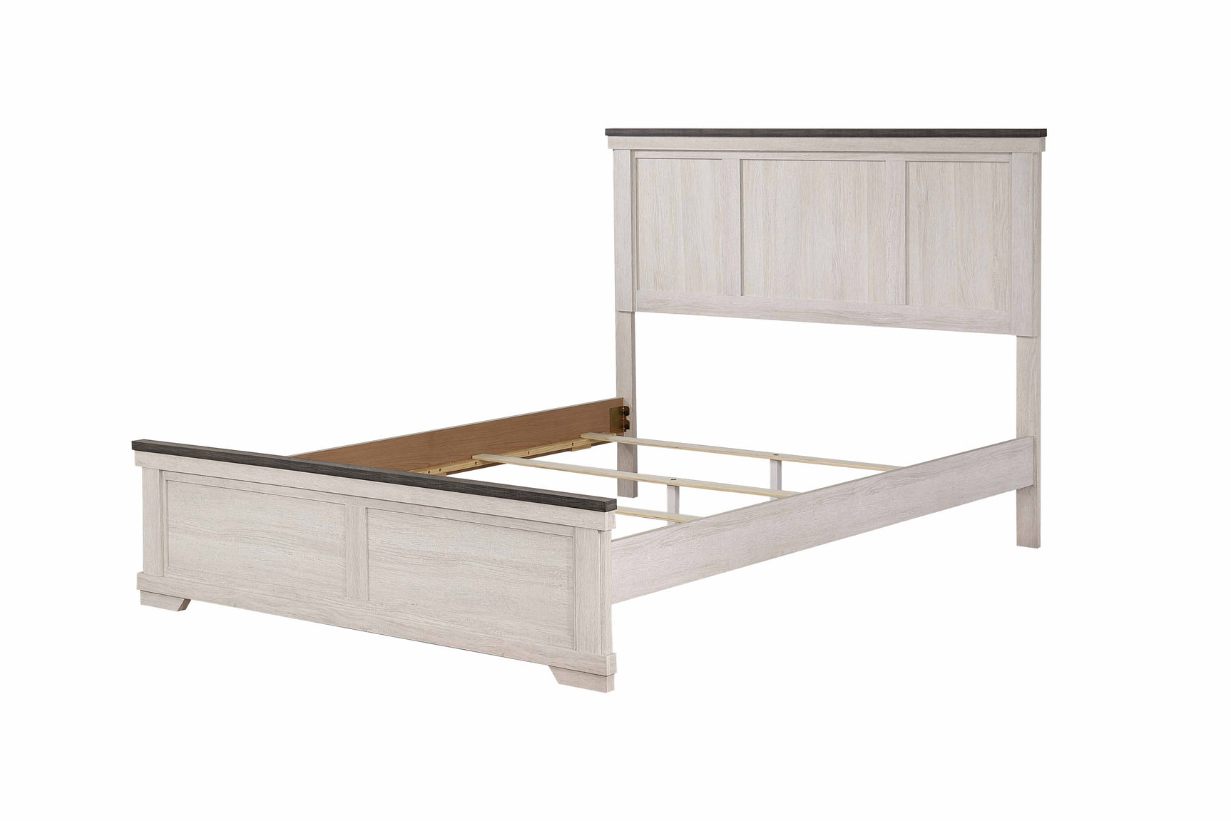 Leighton Cream/Brown Panel Bedroom Set - Ornate Home