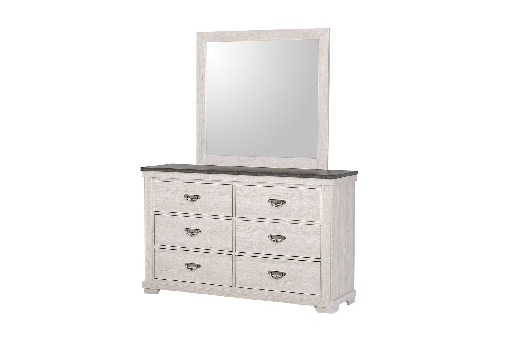 Leighton Cream/Brown Panel Bedroom Set - Ornate Home