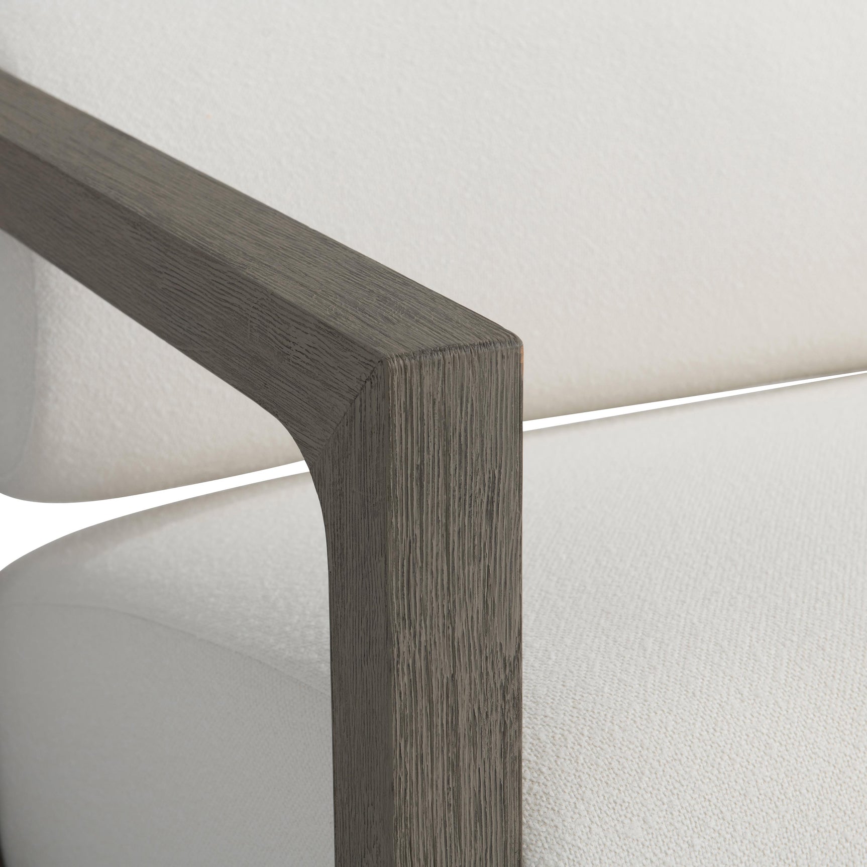 Leilani Weathered Teak/White/Cream Outdoor Sofa - Ornate Home