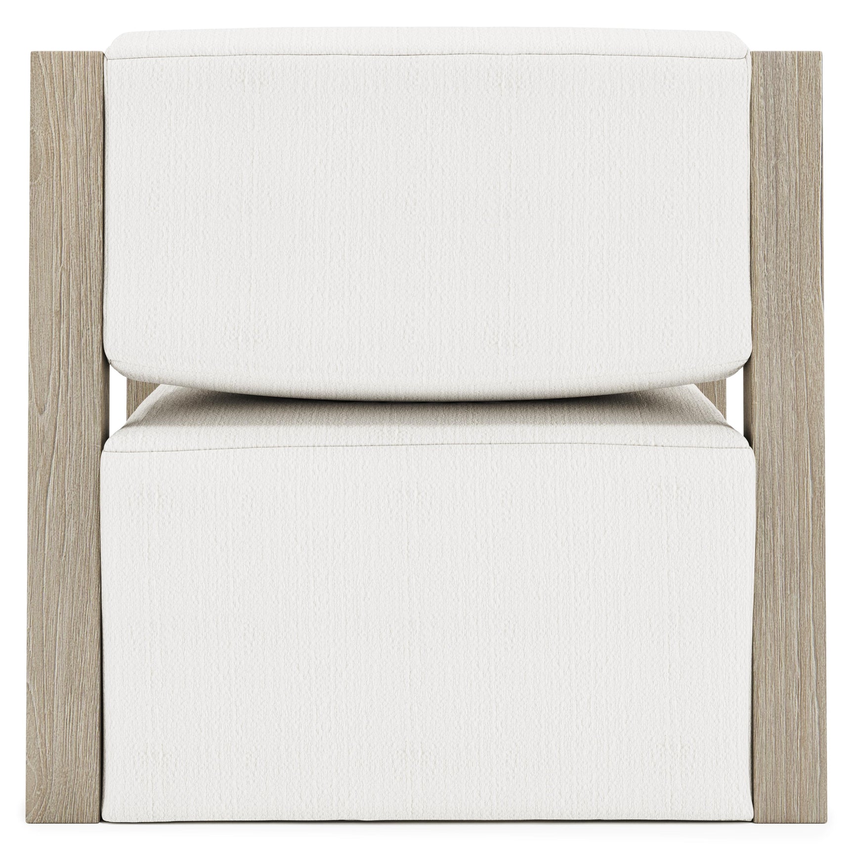 Leilani White/Cream/Sea Oat Outdoor Swivel Chair - Ornate Home