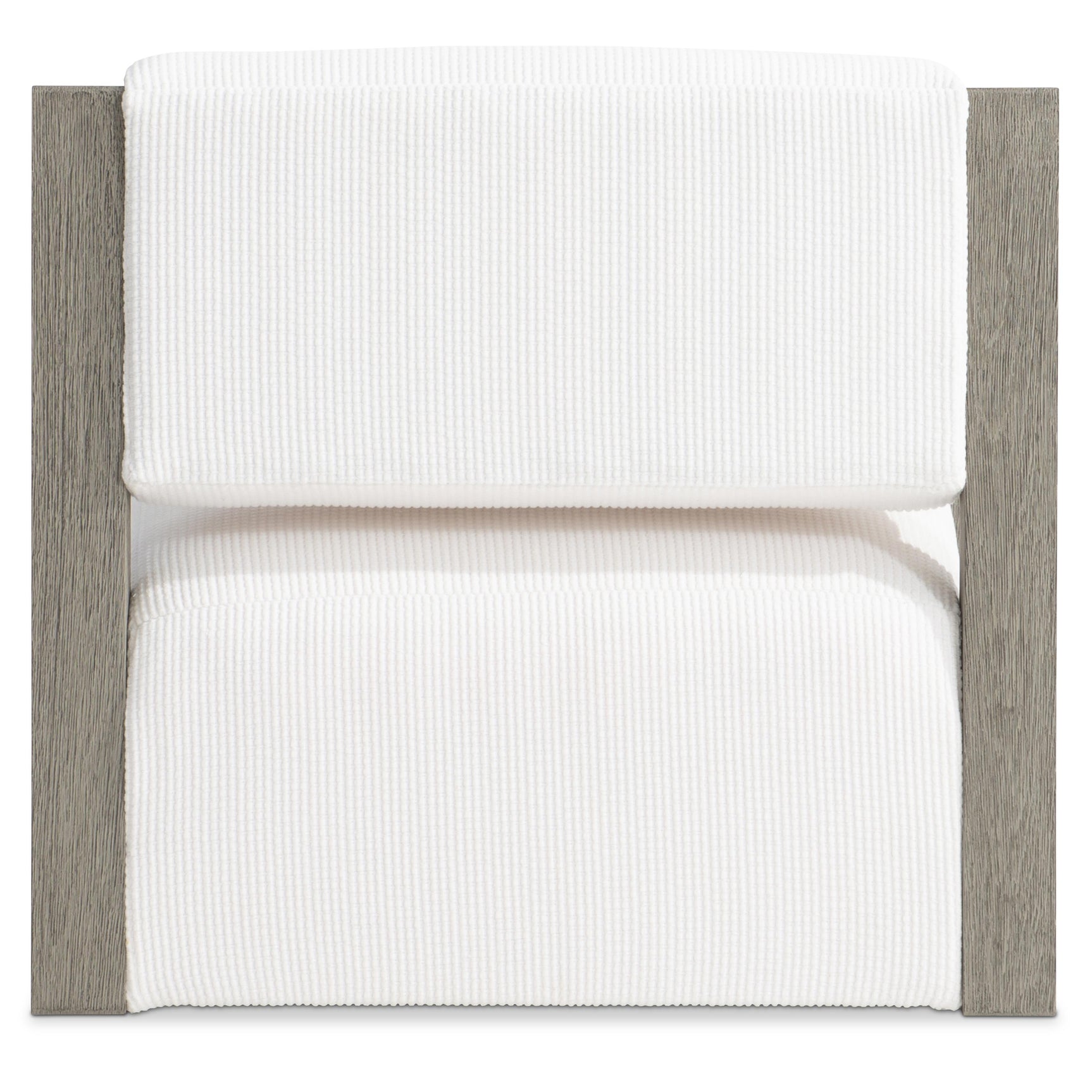 Leilani White/Cream/Weathered Teak Outdoor Swivel Chair - Ornate Home