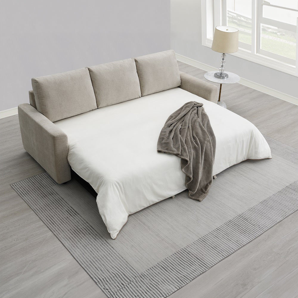 Leira Beige Sofa W/Sleeper - Ornate Home