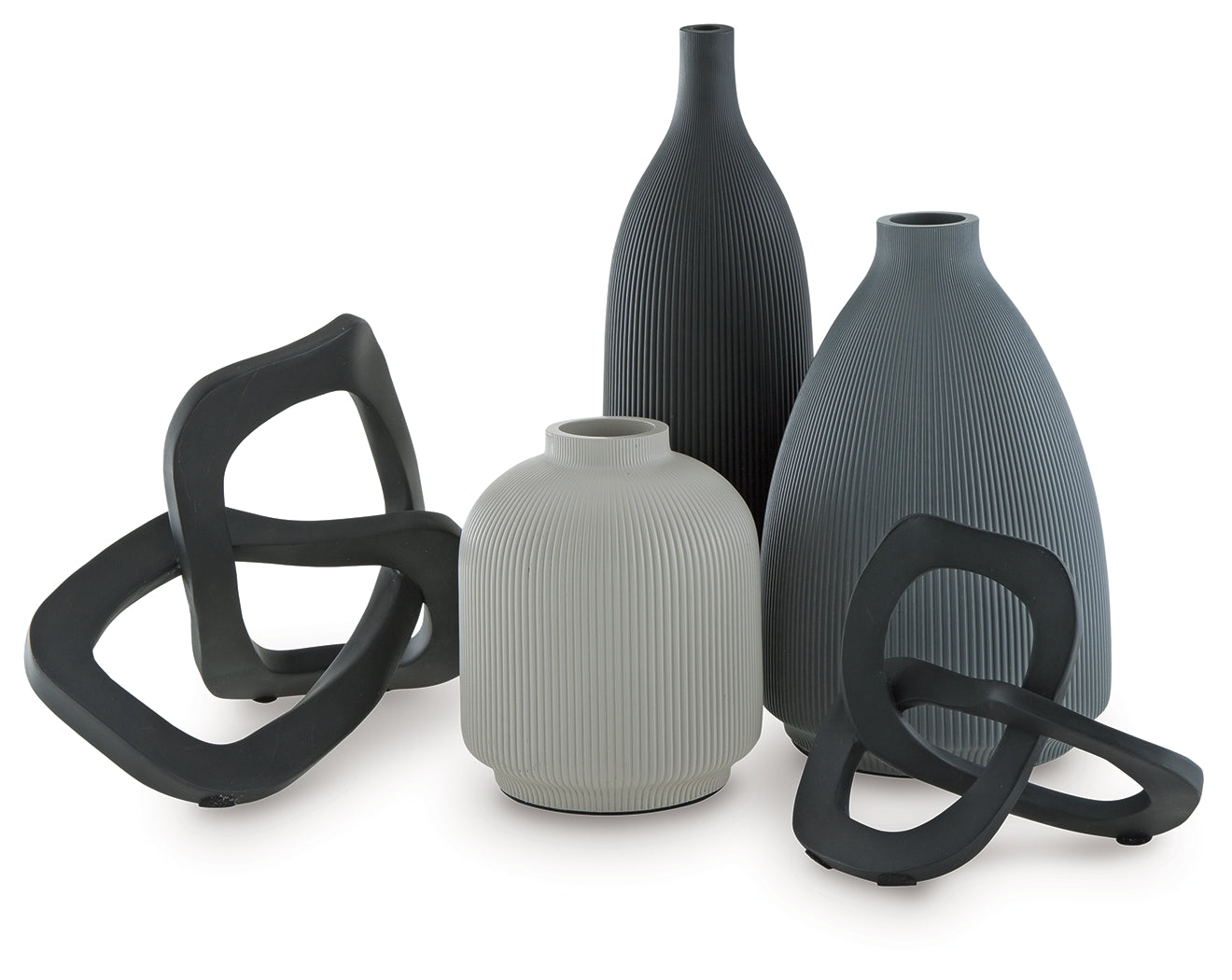 Leithick Black/Tan/Gray Accessory Set (Set of 5) (Online Special Price) - Ornate Home