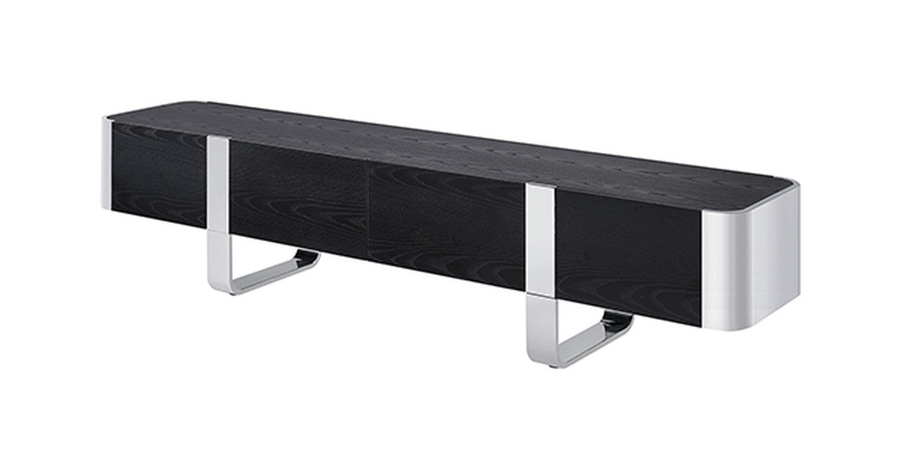 Leknes Silver/Black TV Stand - Ornate Home