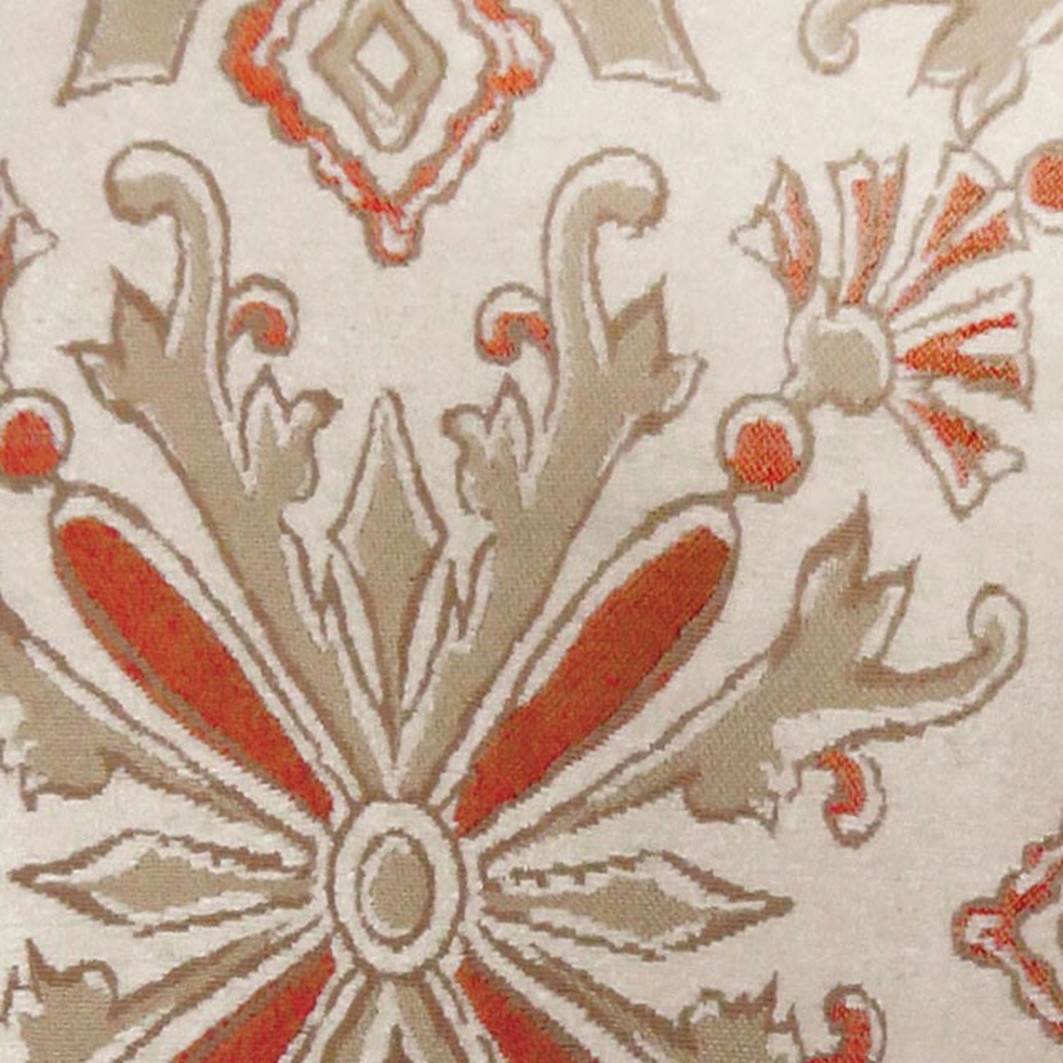 Lela Orange/Beige 21x21 Pillow (Set of 2) - Ornate Home