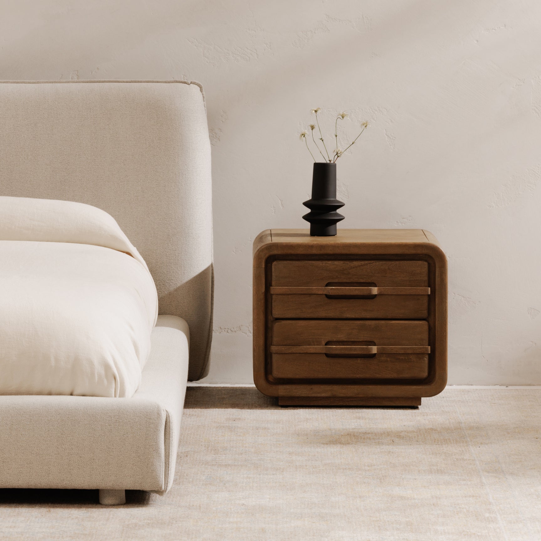 Lennon Vintage Brown Nightstand - Ornate Home