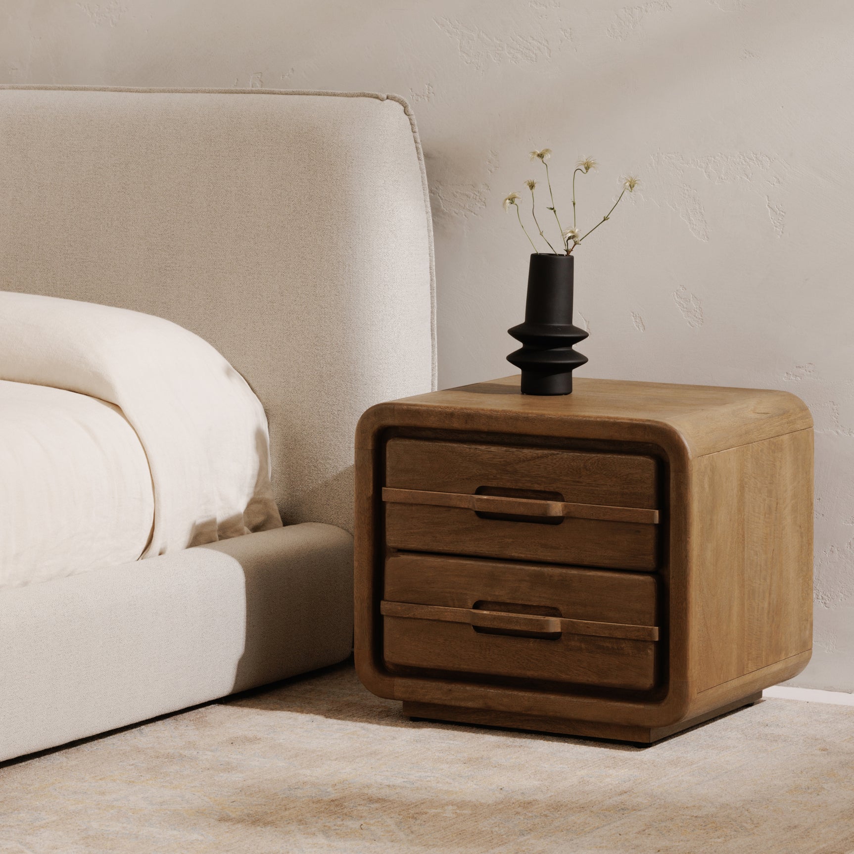 Lennon Vintage Brown Nightstand - Ornate Home