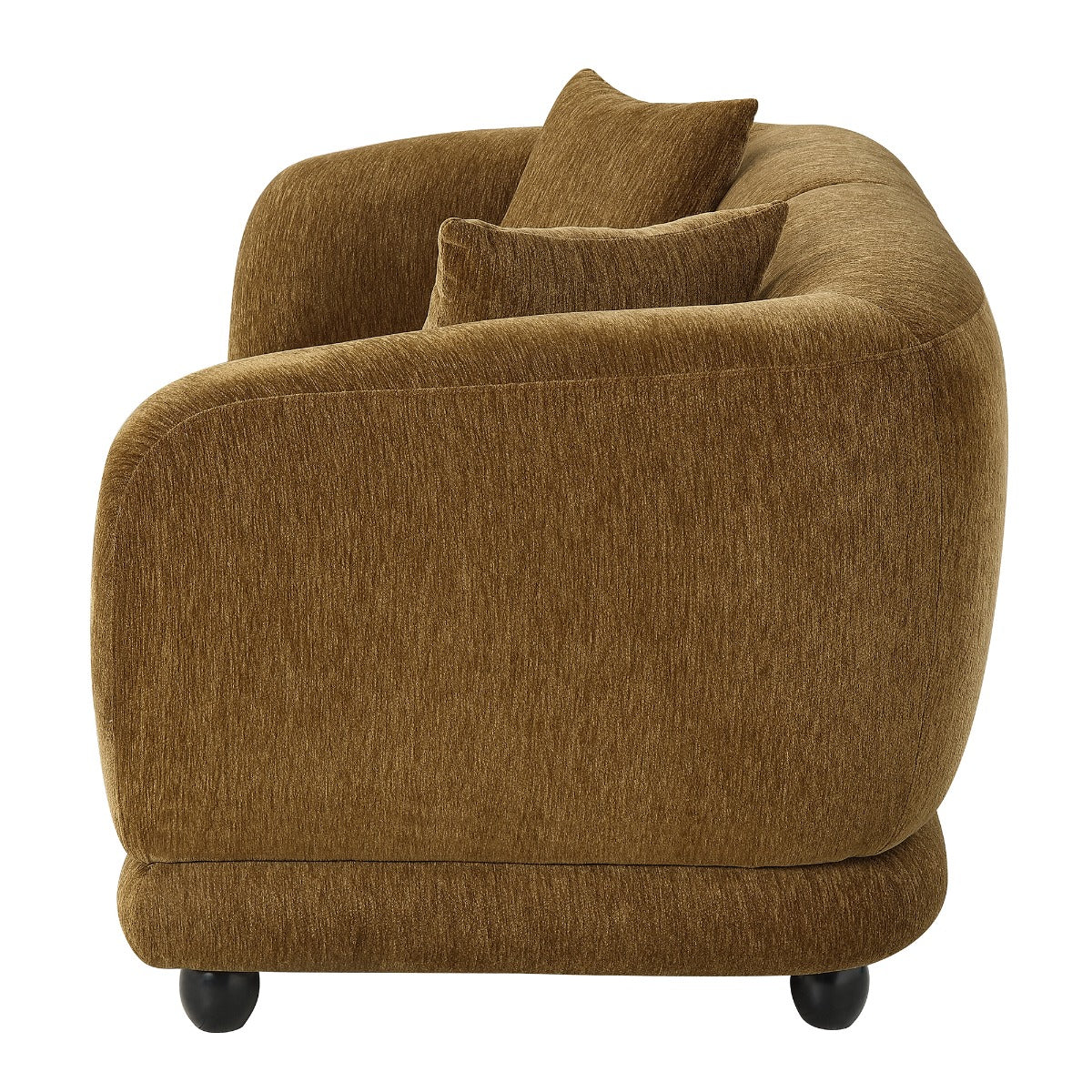 Lennox Brown Loveseat W/2 Pillows - Ornate Home
