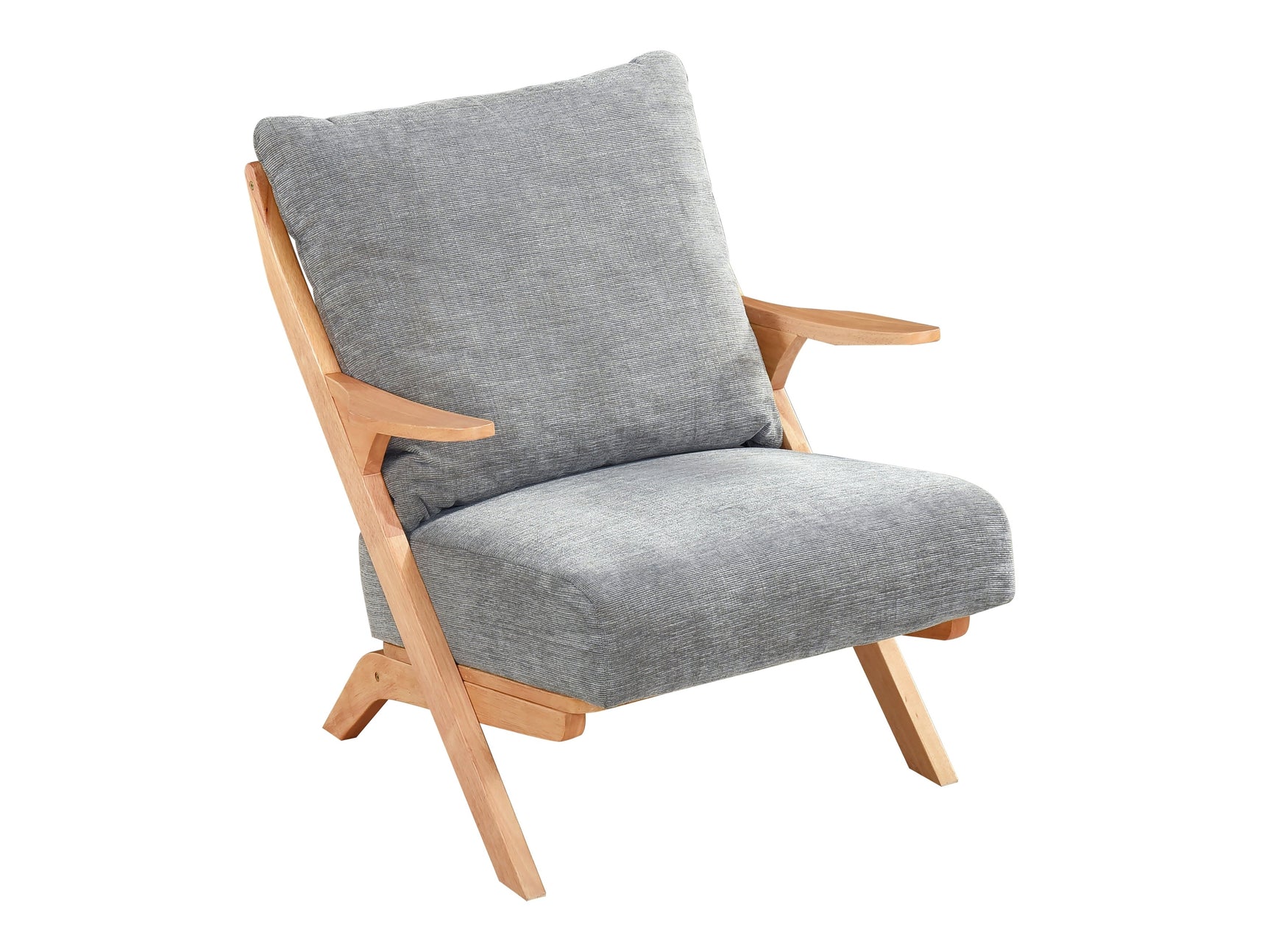 Lennox Gray Natural Accent Chair - Ornate Home