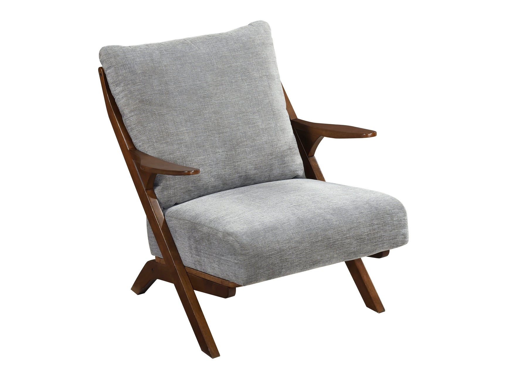 Lennox Gray Pascal brown Accent Chair - Ornate Home