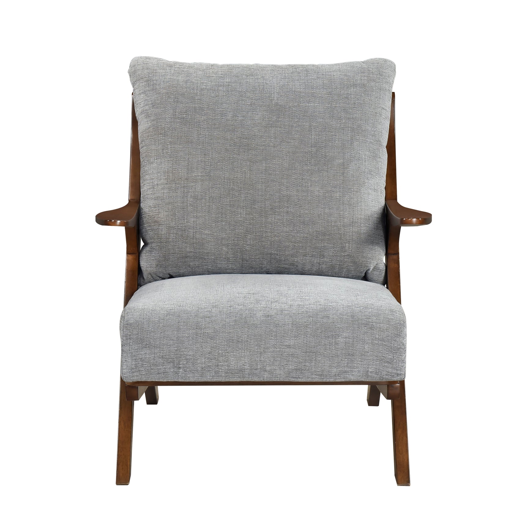 Lennox Gray Pascal brown Accent Chair - Ornate Home