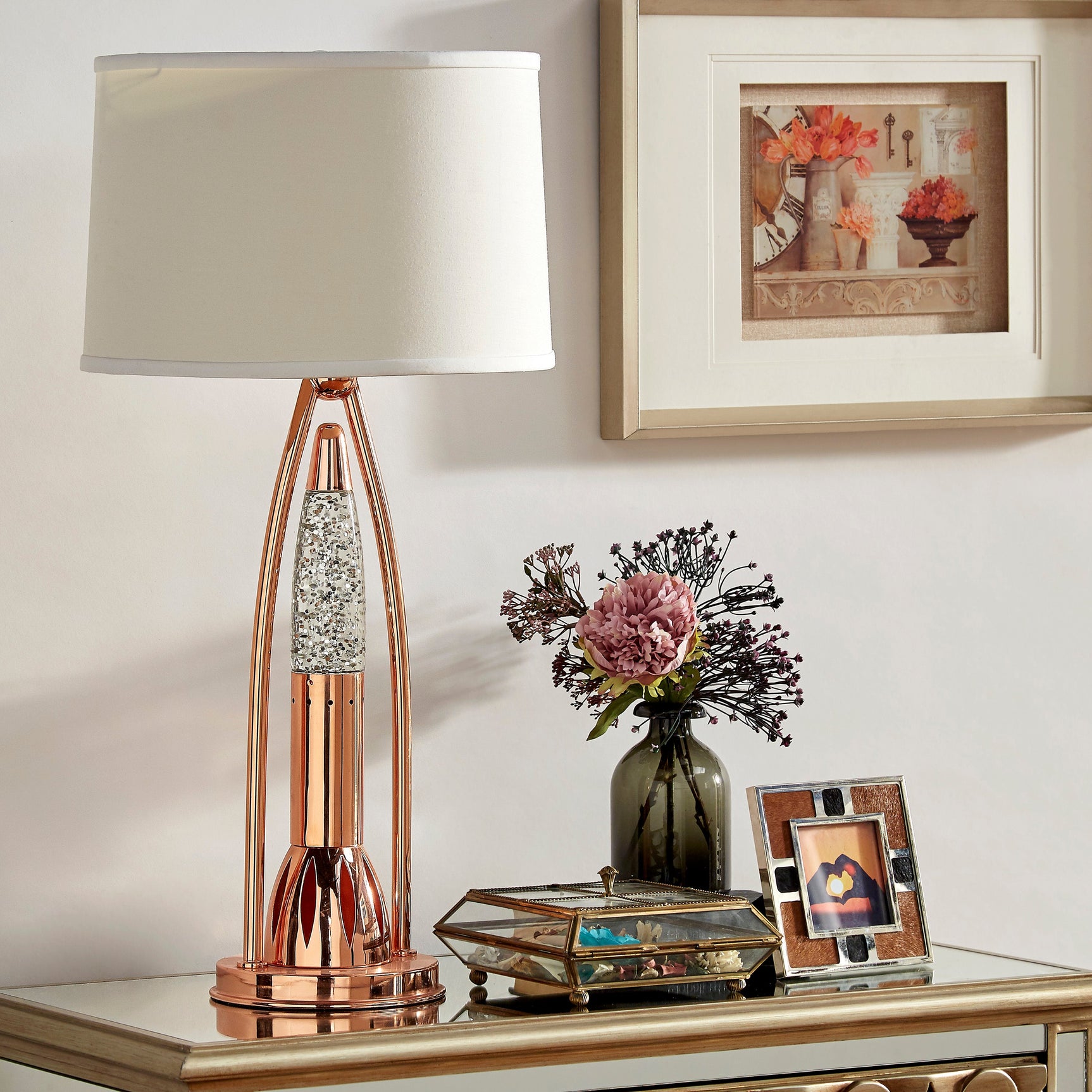 Lenora Copper Table Lamp - Ornate Home