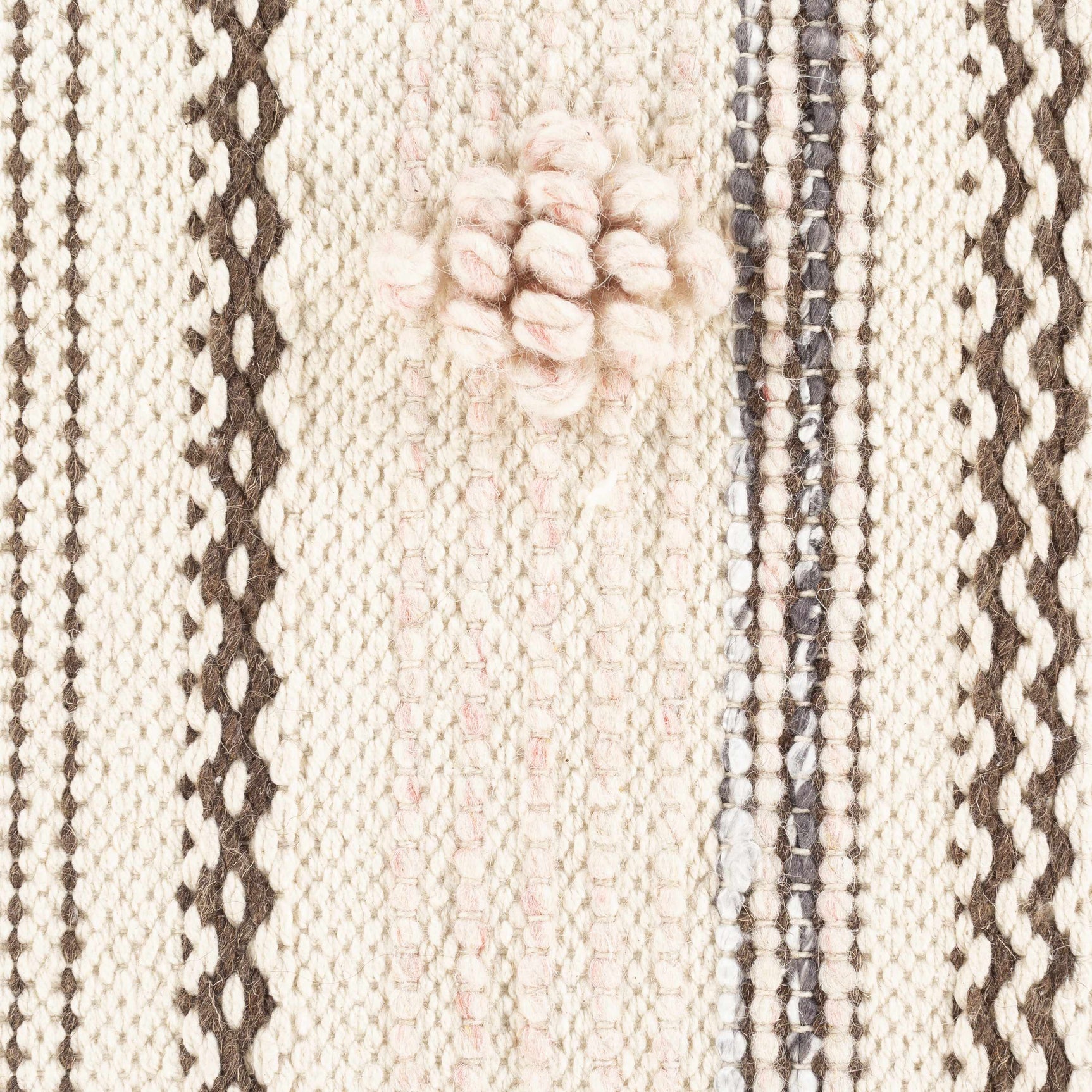 Lenorah Pink&White Textured Throw Pillow - Clearance - Ornate Home