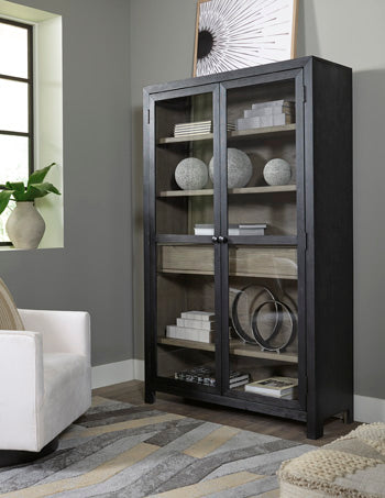 Lenston Black/Gray Tall Accent Cabinet (Online Special Price) - Ornate Home