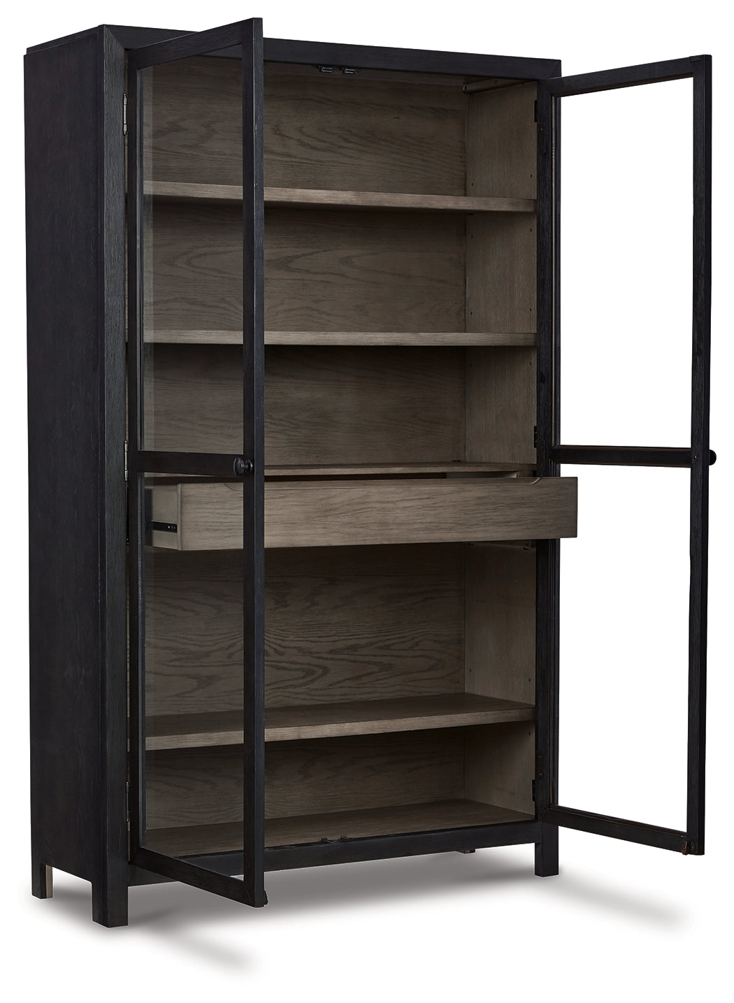 Lenston Black/Gray Tall Accent Cabinet - Ornate Home