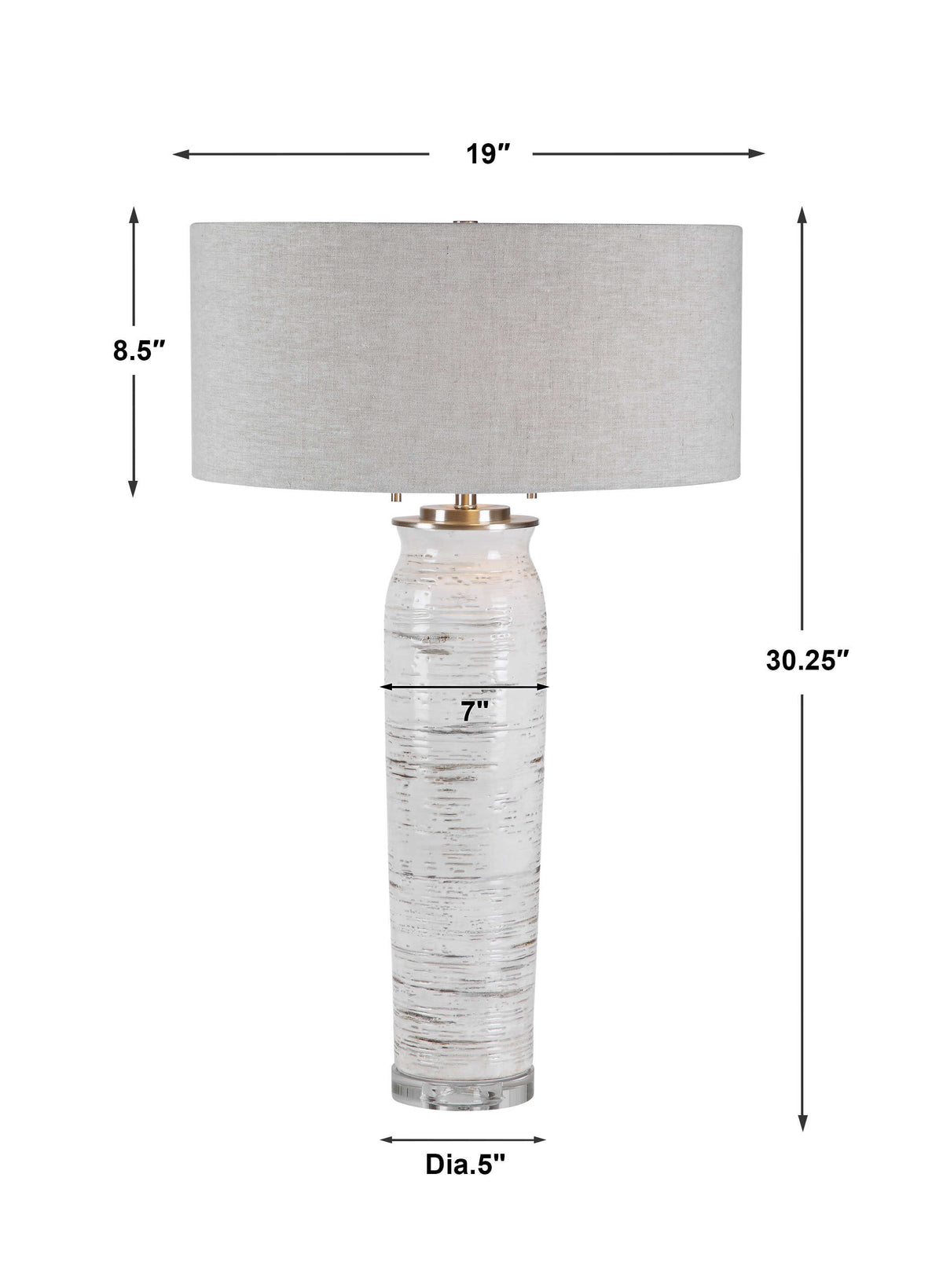 Lenta White Table Lamp - Ornate Home