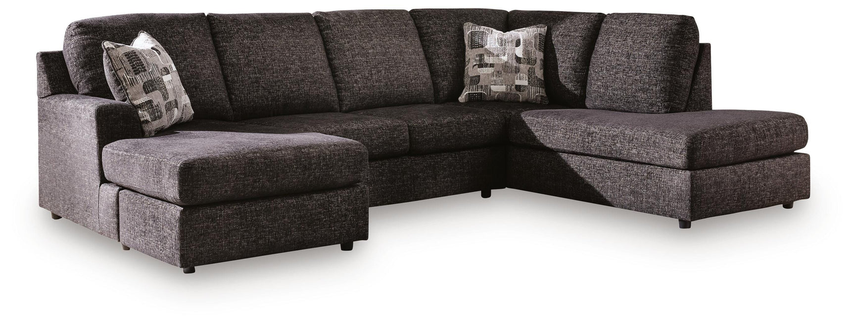 Lentiz Onyx 2-Piece Sectional w/ Chaise - Ornate Home