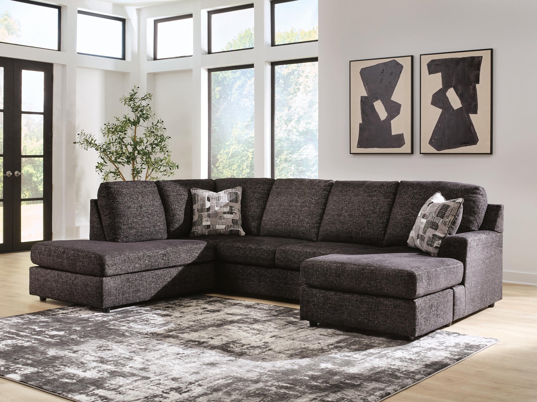 Lentiz Onyx 2-Piece Sectional with Chaise - Ornate Home