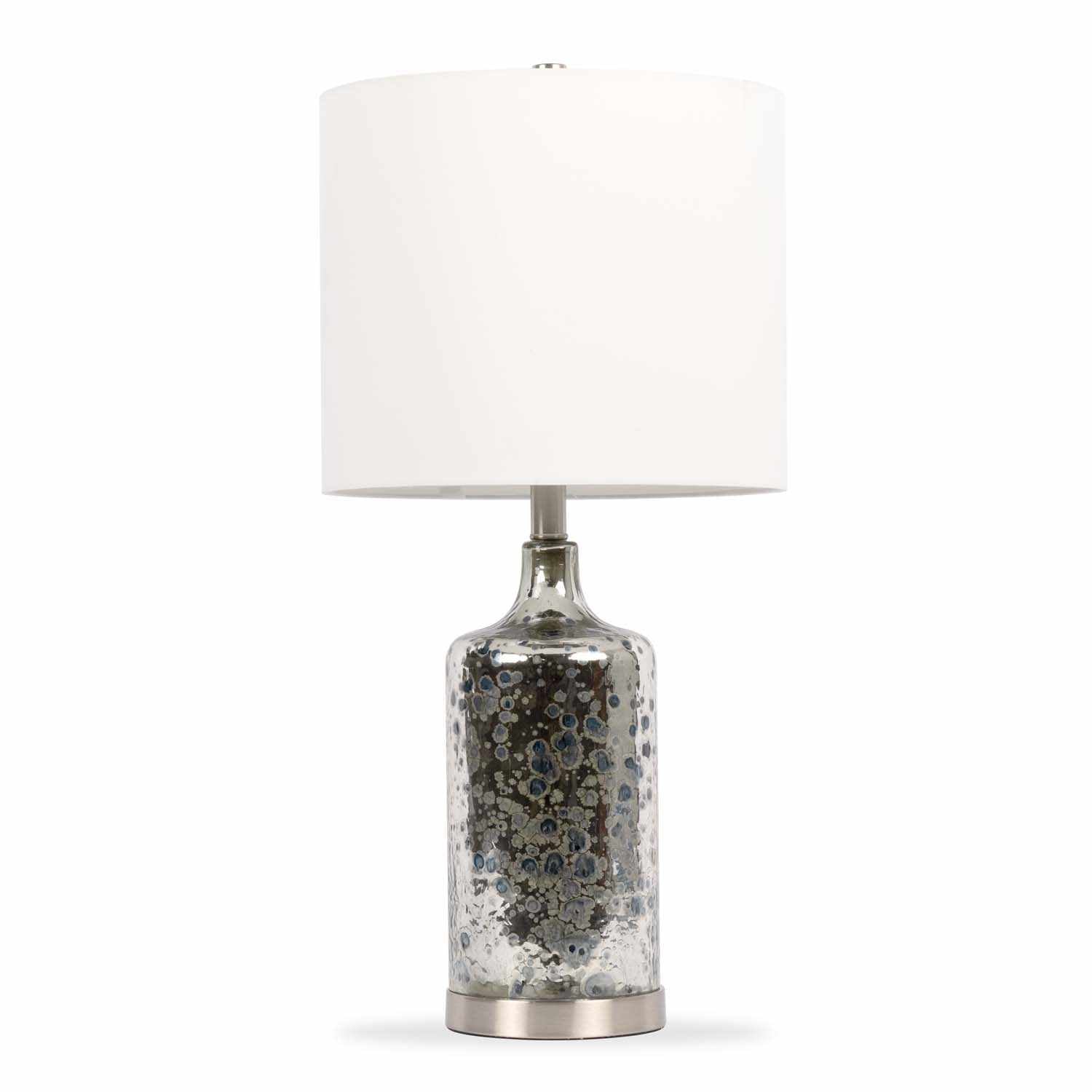 Lentner Ribbed White Ceramic Table Lamp - Ornate Home