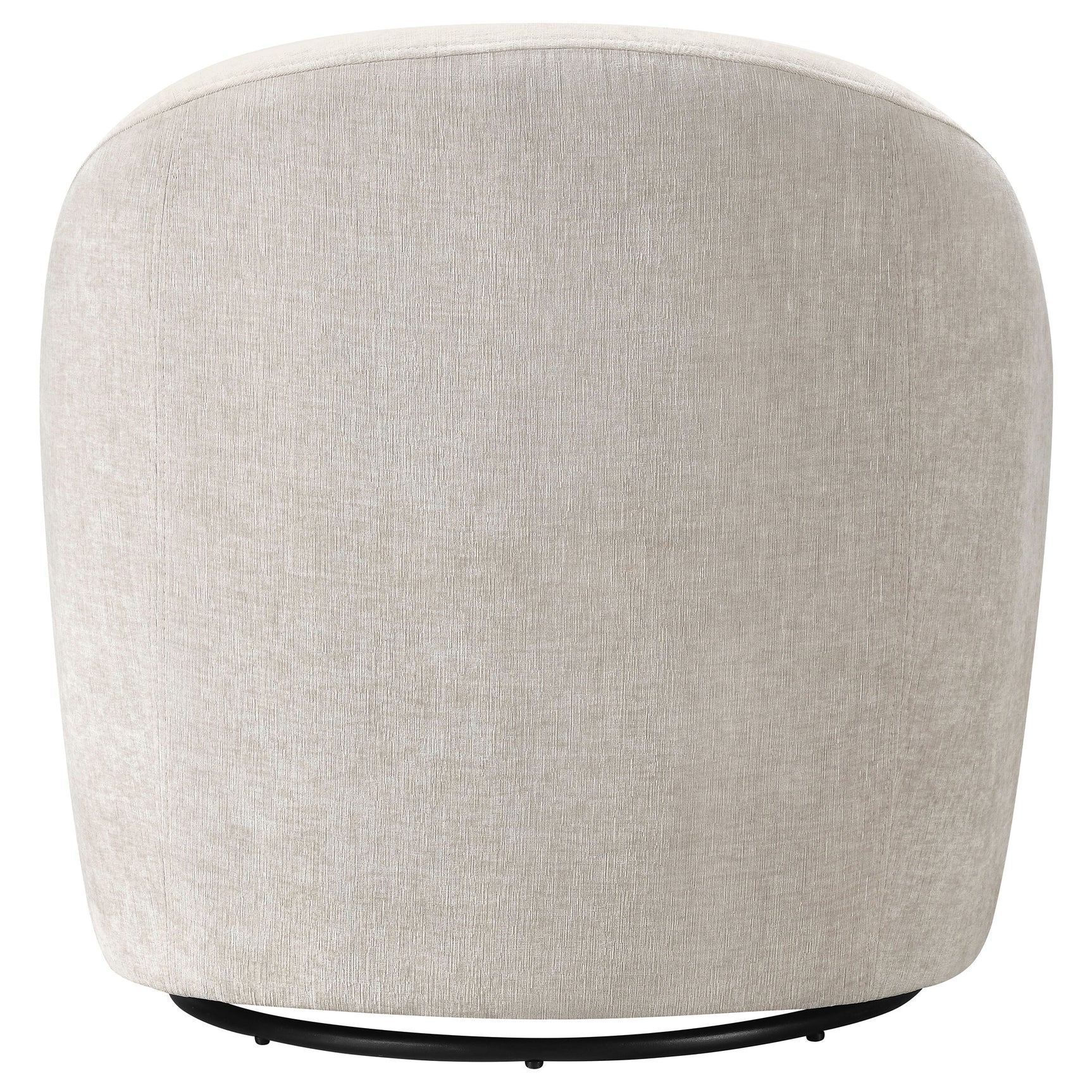 Leon Beige Chenille Upholstered Swivel Accent Chair - Ornate Home
