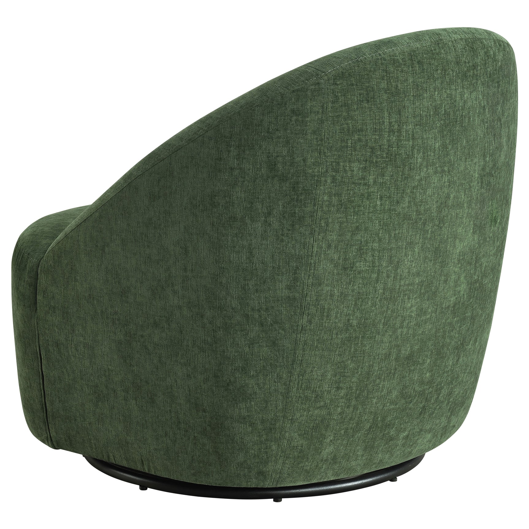Leon Green Chenille Upholstered Swivel Accent Chair - Ornate Home