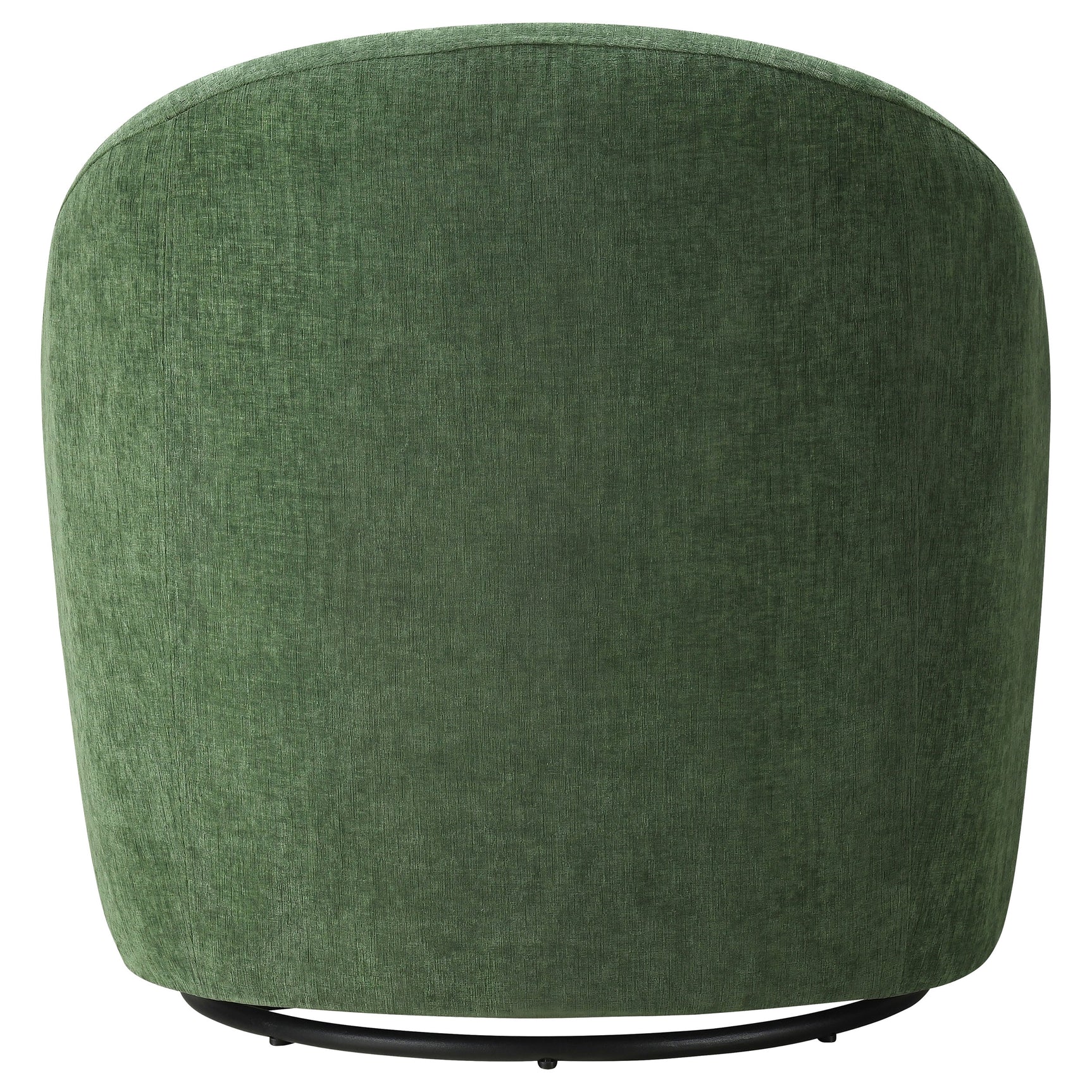 Leon Green Chenille Upholstered Swivel Accent Chair - Ornate Home