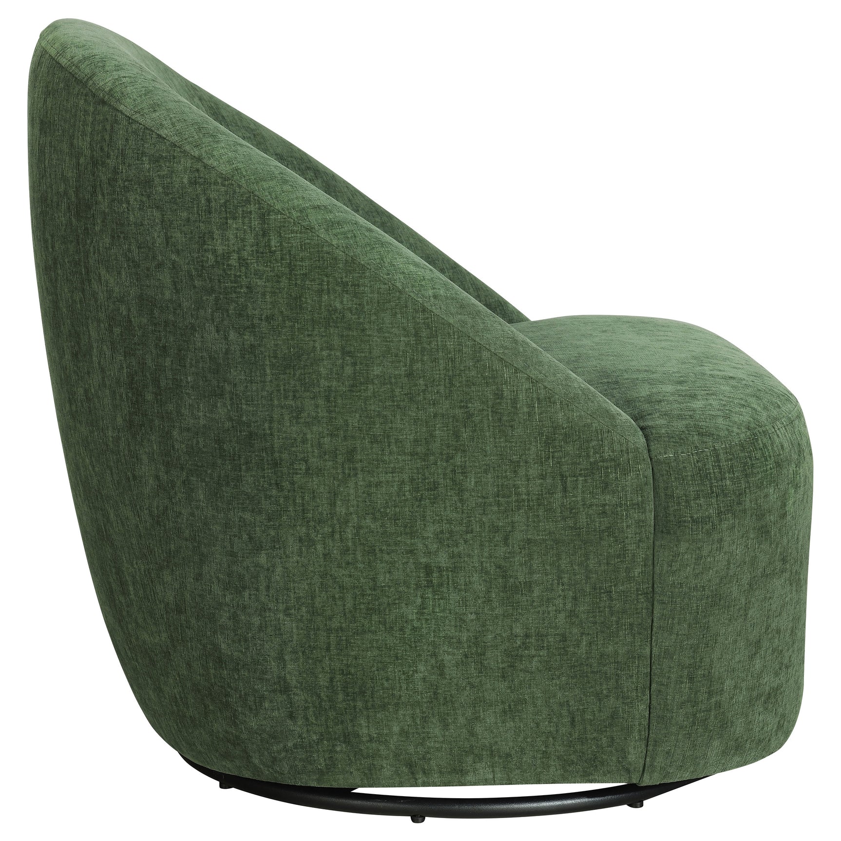 Leon Green Chenille Upholstered Swivel Accent Chair - Ornate Home