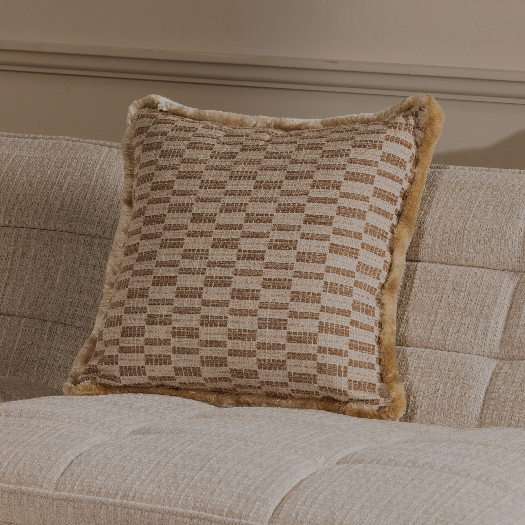 Leone Taupe Cushion - Ornate Home