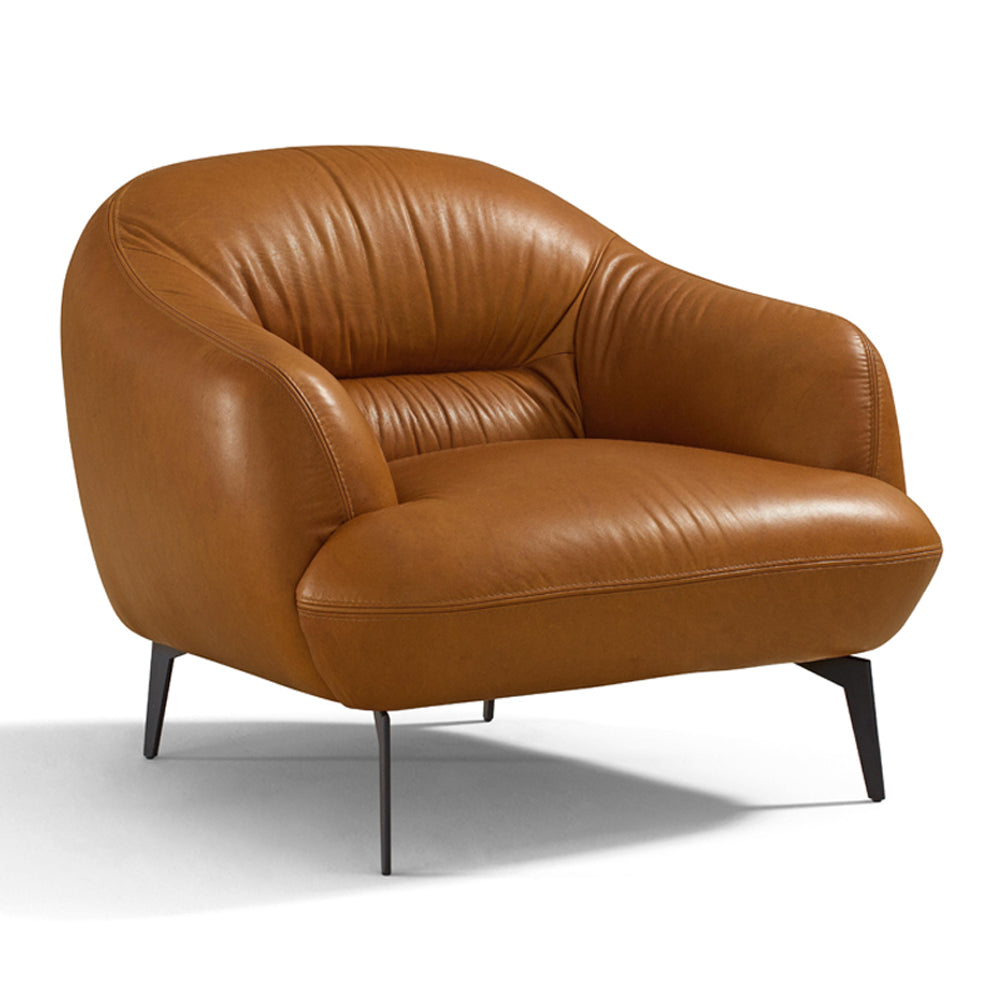 Leonia Genuine Leather Accent Chair - Ornate Home