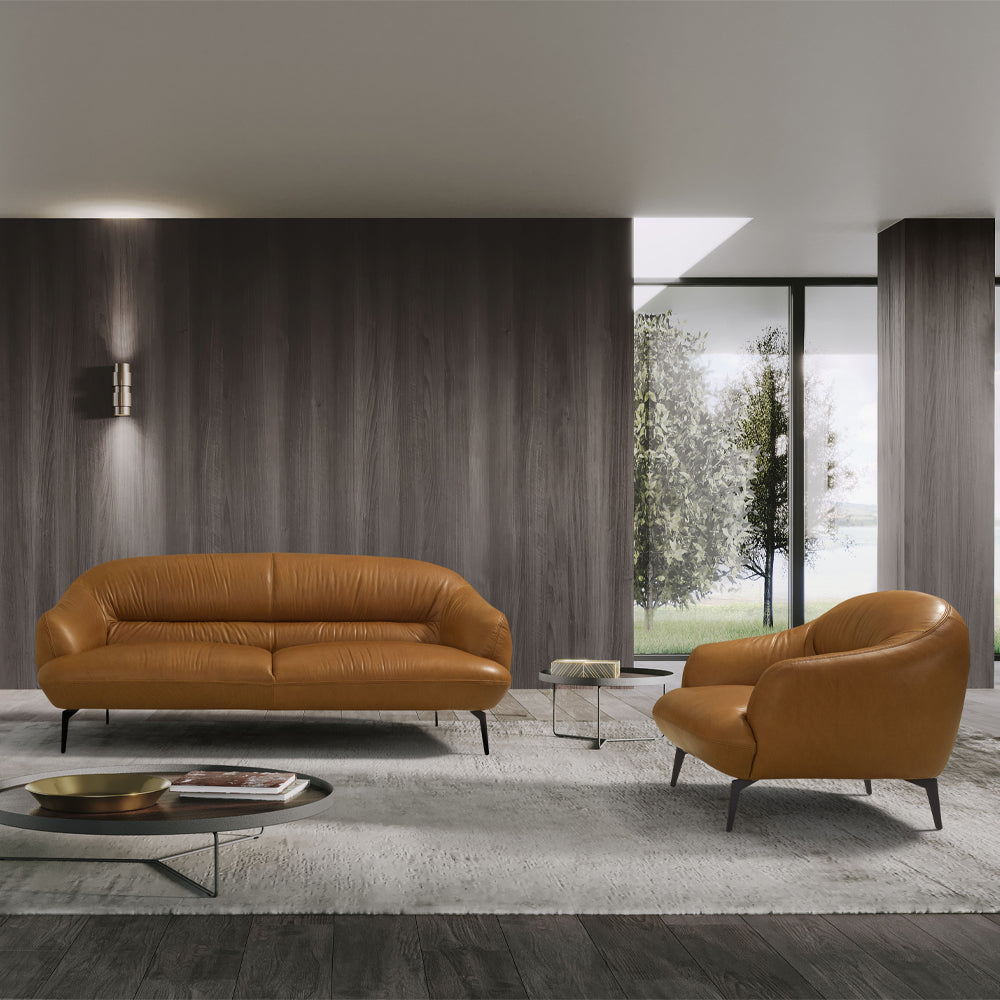 Leonia Genuine Leather Sofa - Ornate Home