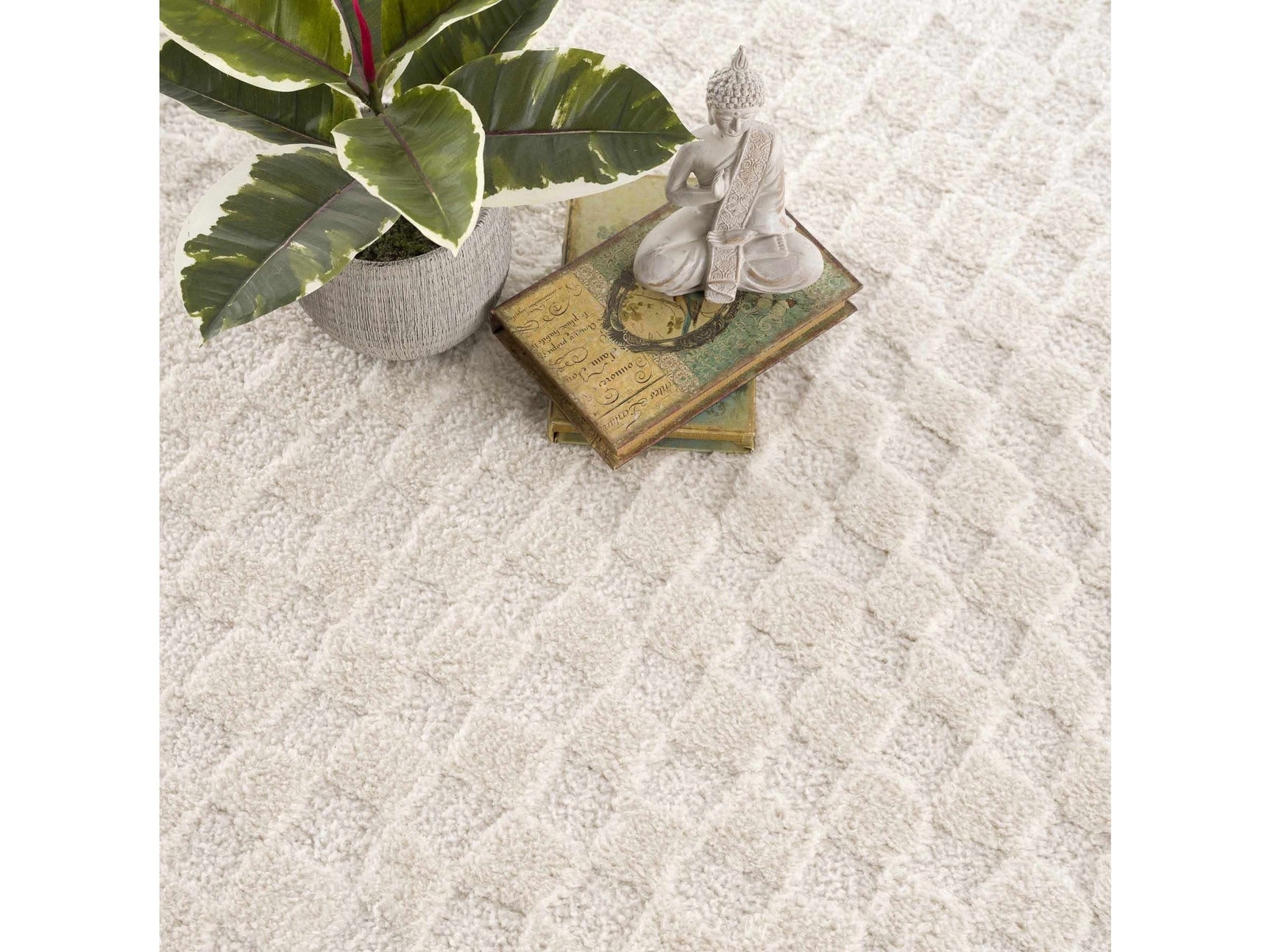 Leryn Ivory Checkered Area Rug - Ornate Home