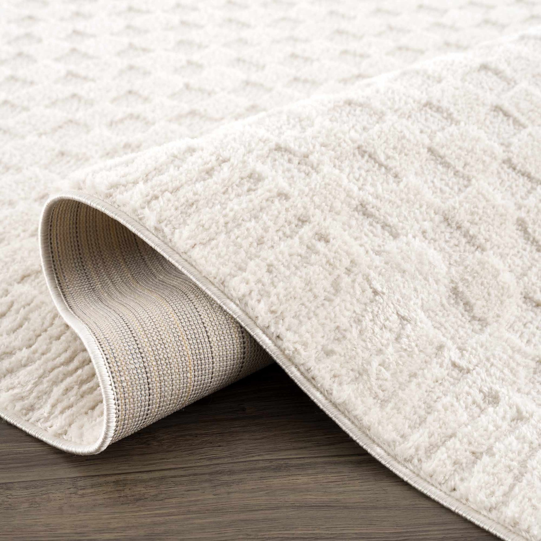 Leryn Ivory Checkered Area Rug - Ornate Home