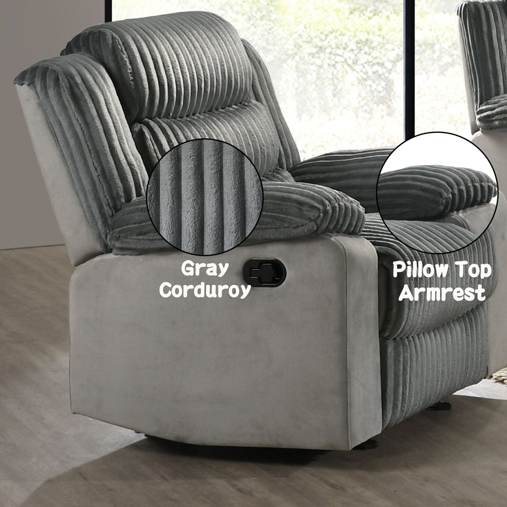Lesley Gray Motion Glider Recliner - Ornate Home