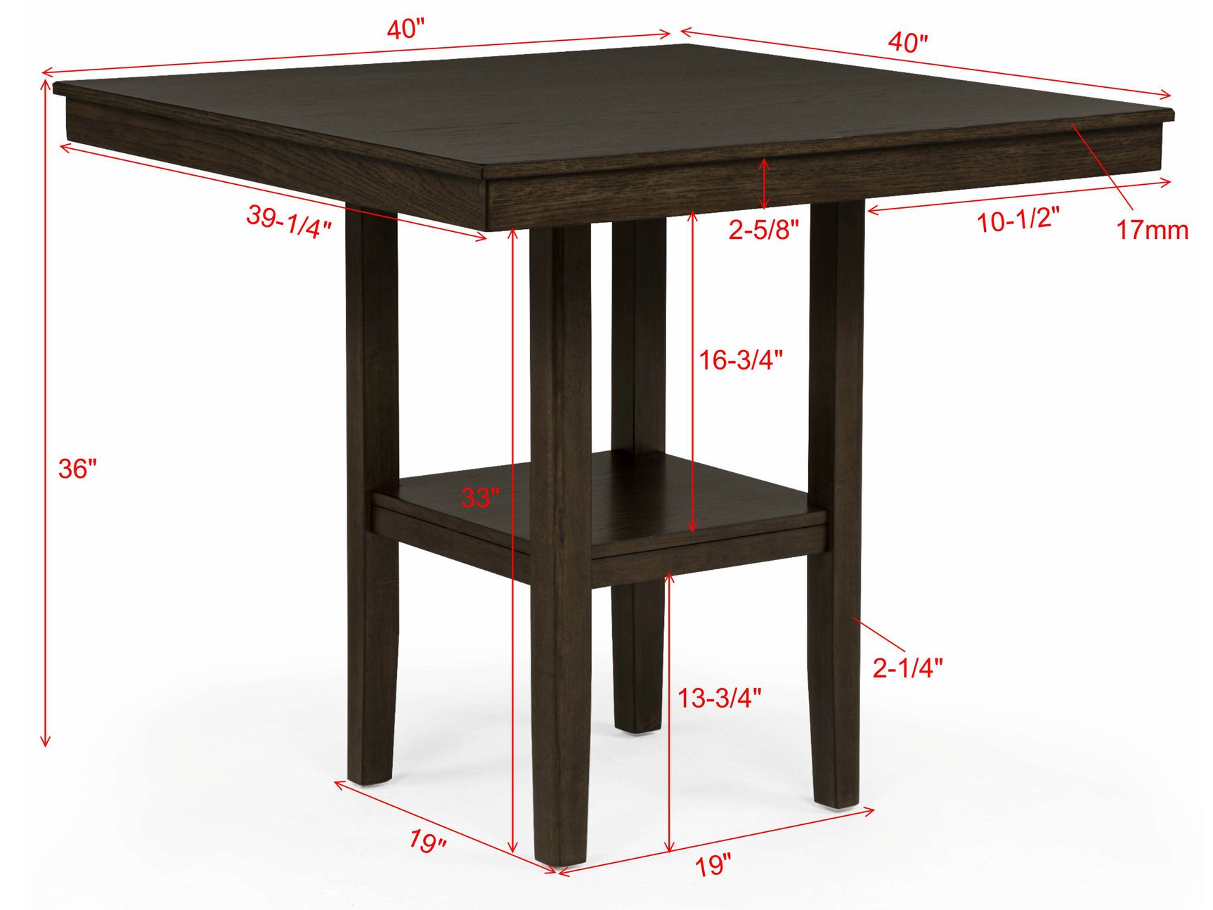 Lester Brown 5-Piece Counter Height Dining Set - Ornate Home