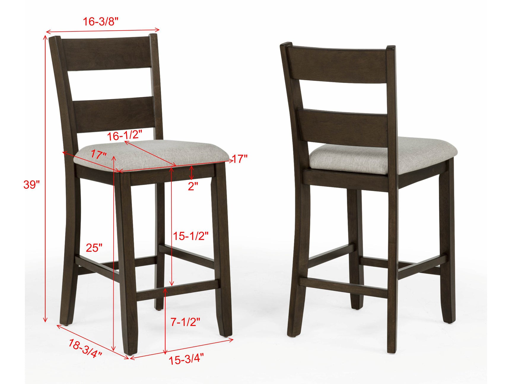 Lester Brown 5-Piece Counter Height Dining Set - Ornate Home