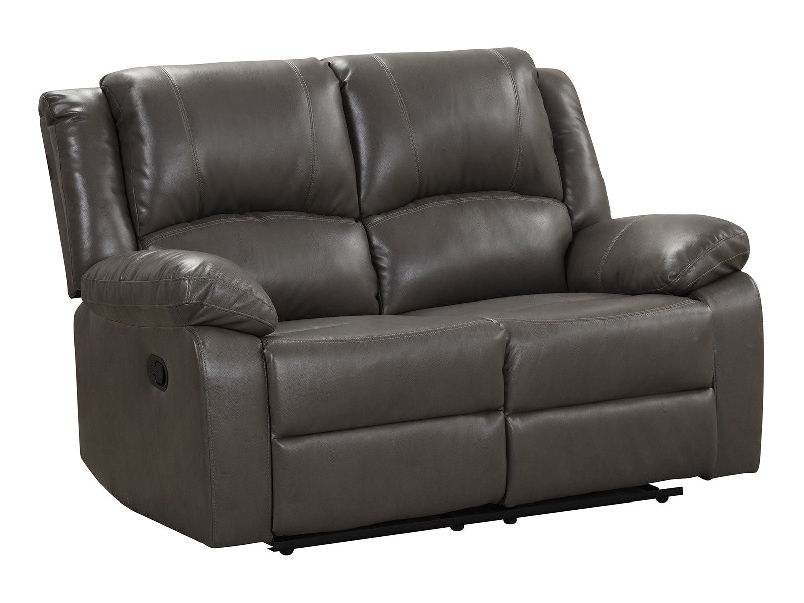 Letha Gray PU Leather Loveseat - Ornate Home