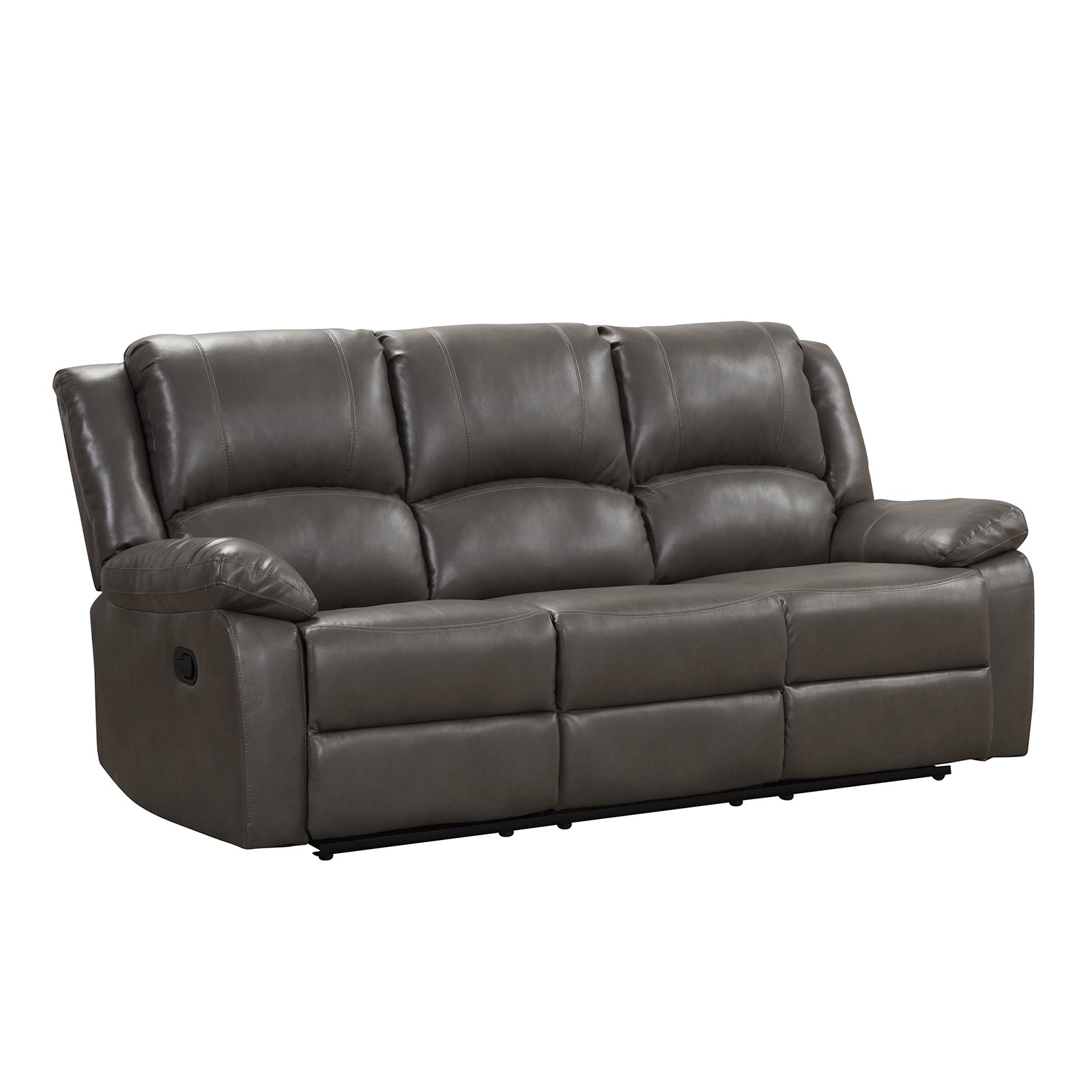 Letha Gray PU Leather Sofa & Loveseat - Ornate Home