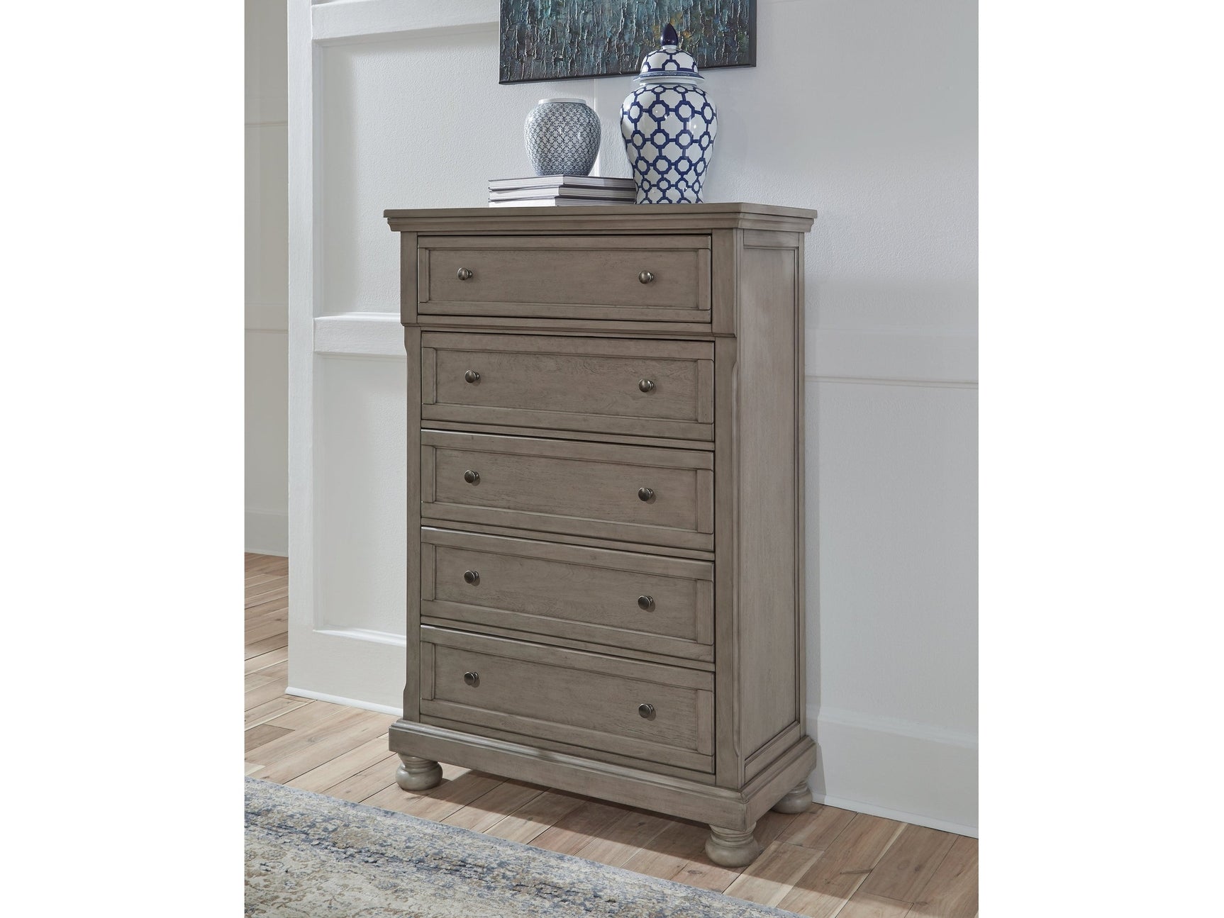 Lettner Light Gray 58"H Chest - Ornate Home