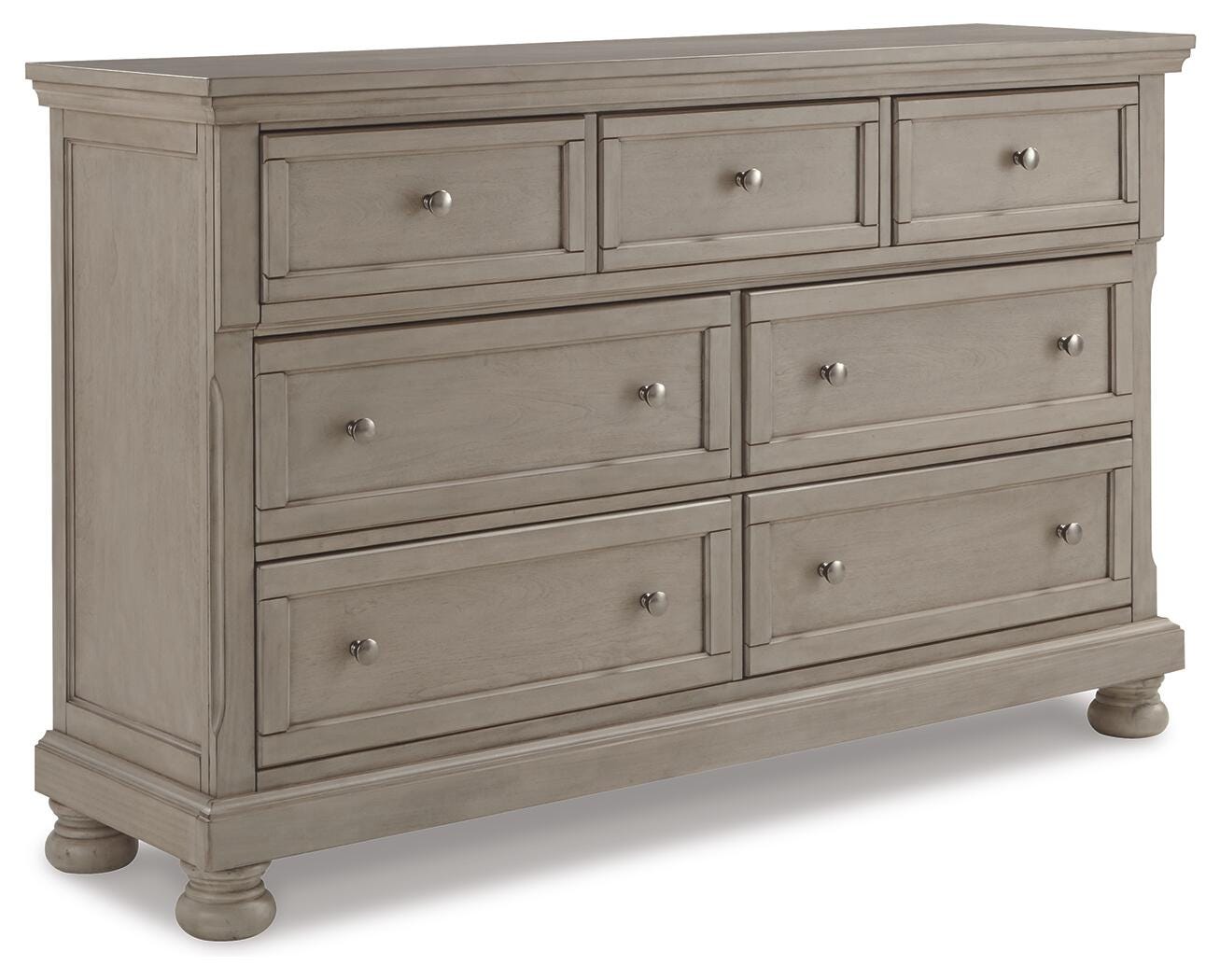 Lettner Light Gray Queen Panel Bed, Dresser and 2 Nightstands - Ornate Home