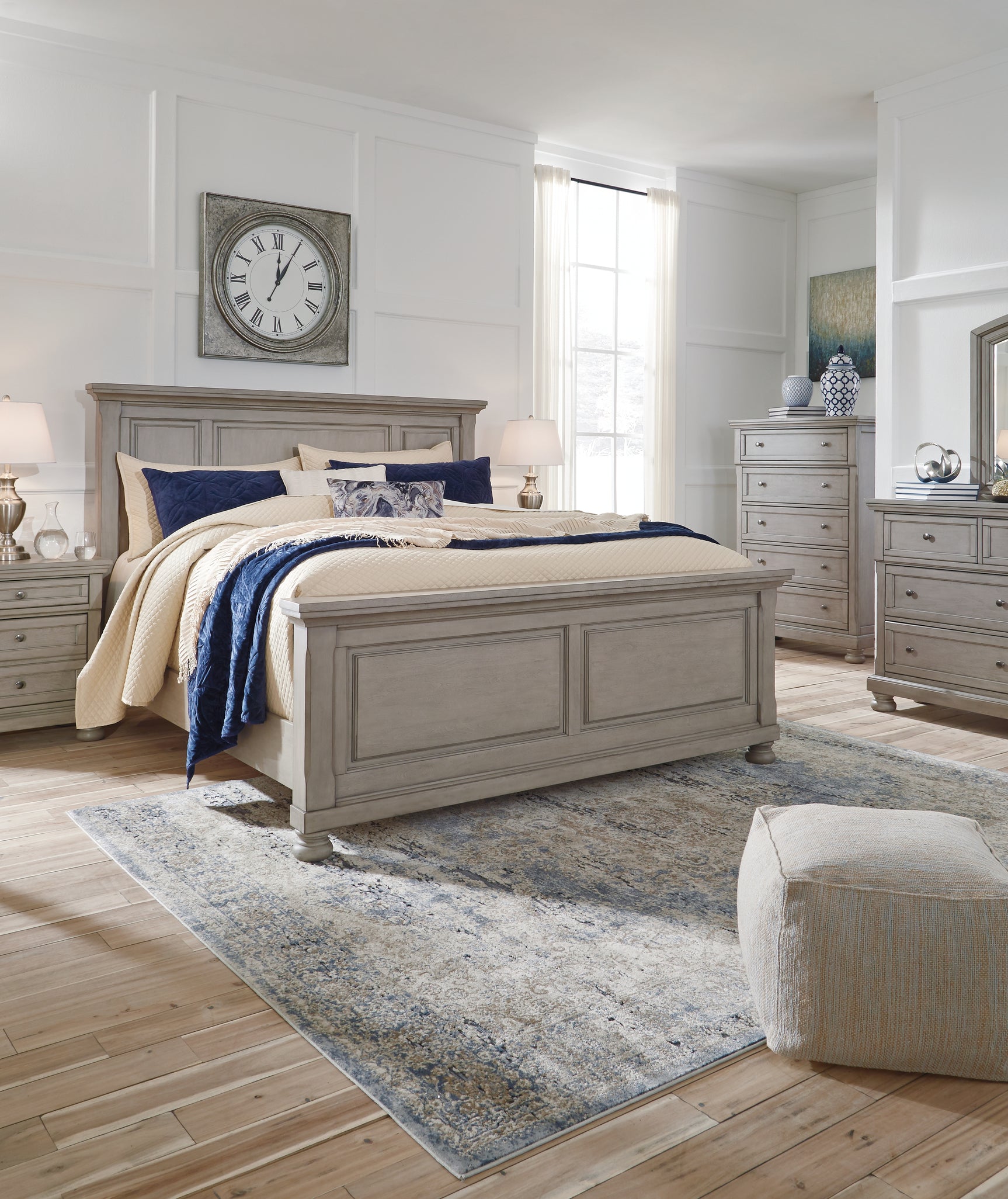 Lettner Light Gray Queen Panel Bed (Online Special Price) - Ornate Home