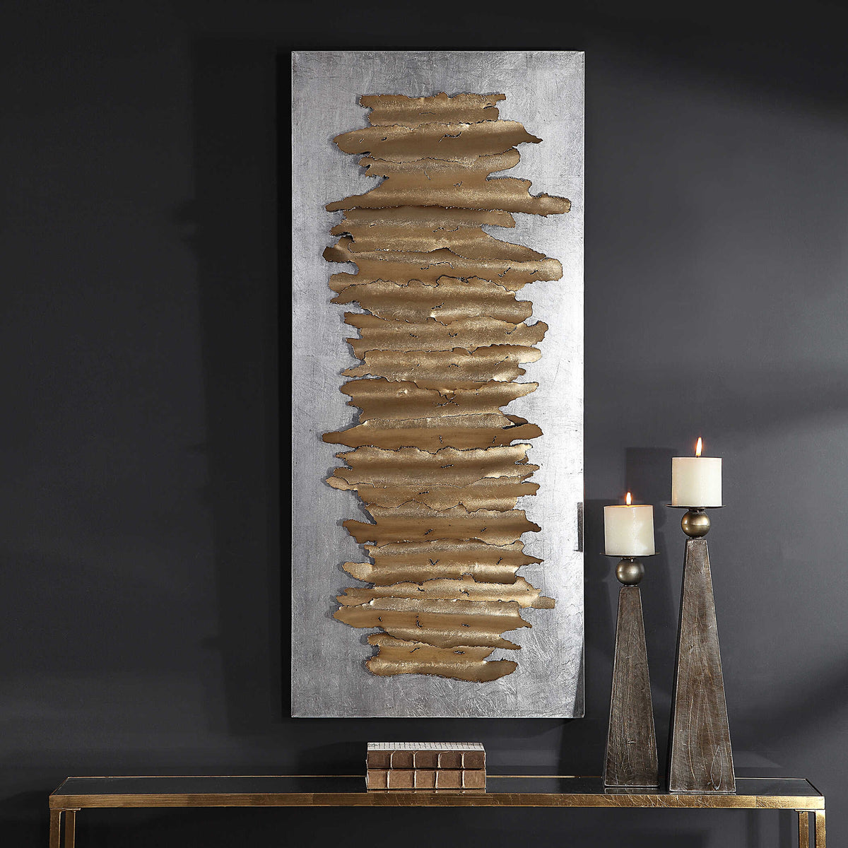 Lev Gold Metal Wall Decor - Ornate Home