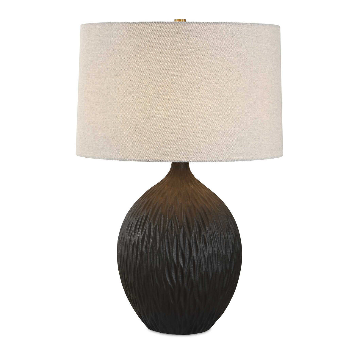 Levee Satin Black Table Lamp - Ornate Home