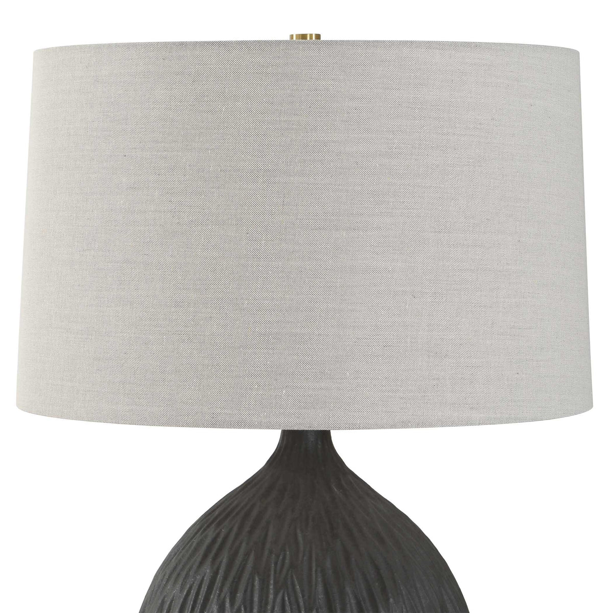 Levee Satin Black Table Lamp - Ornate Home