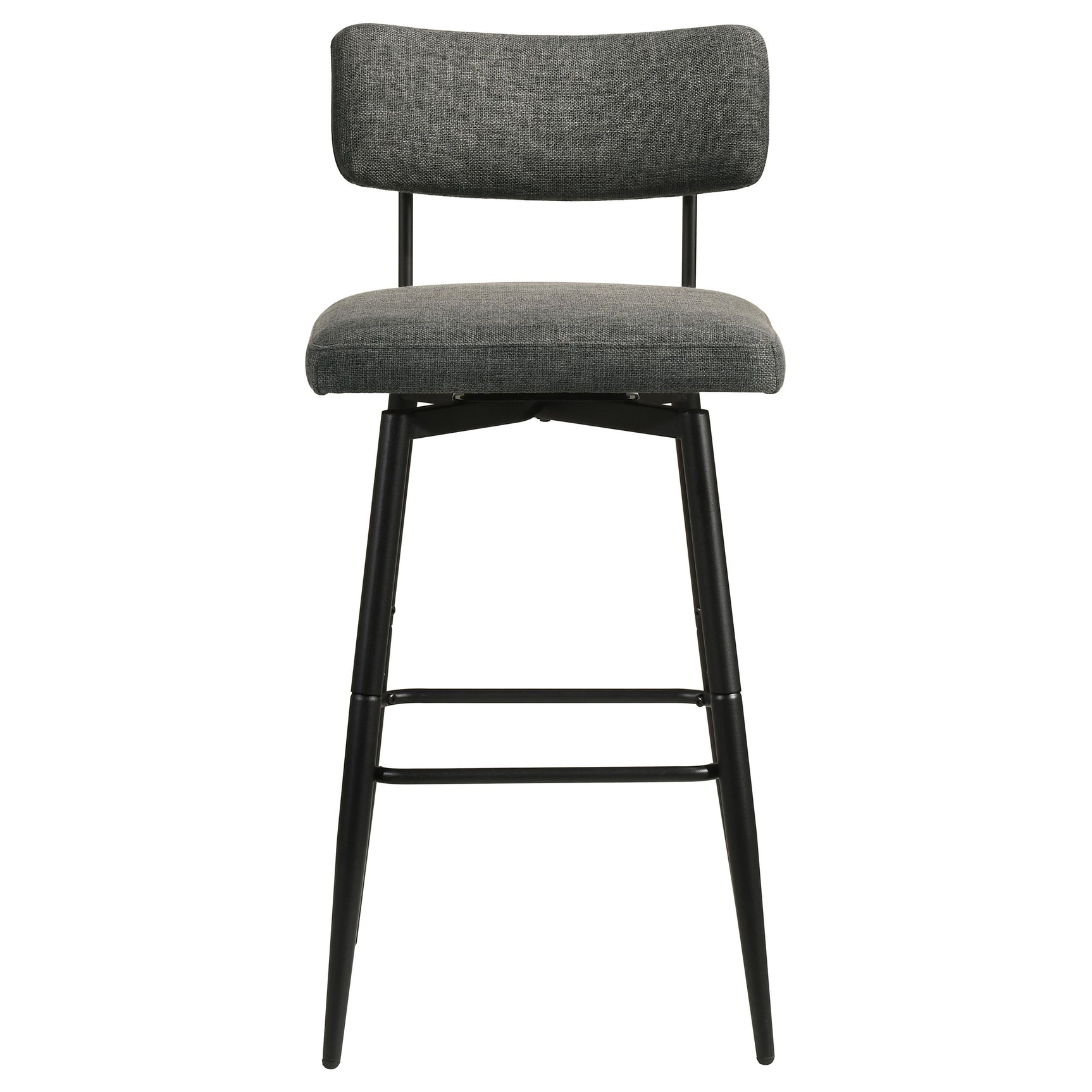 Levine Grey Fabric Upholstered Swivel Bar Chair (Set Of 2) - Ornate Home