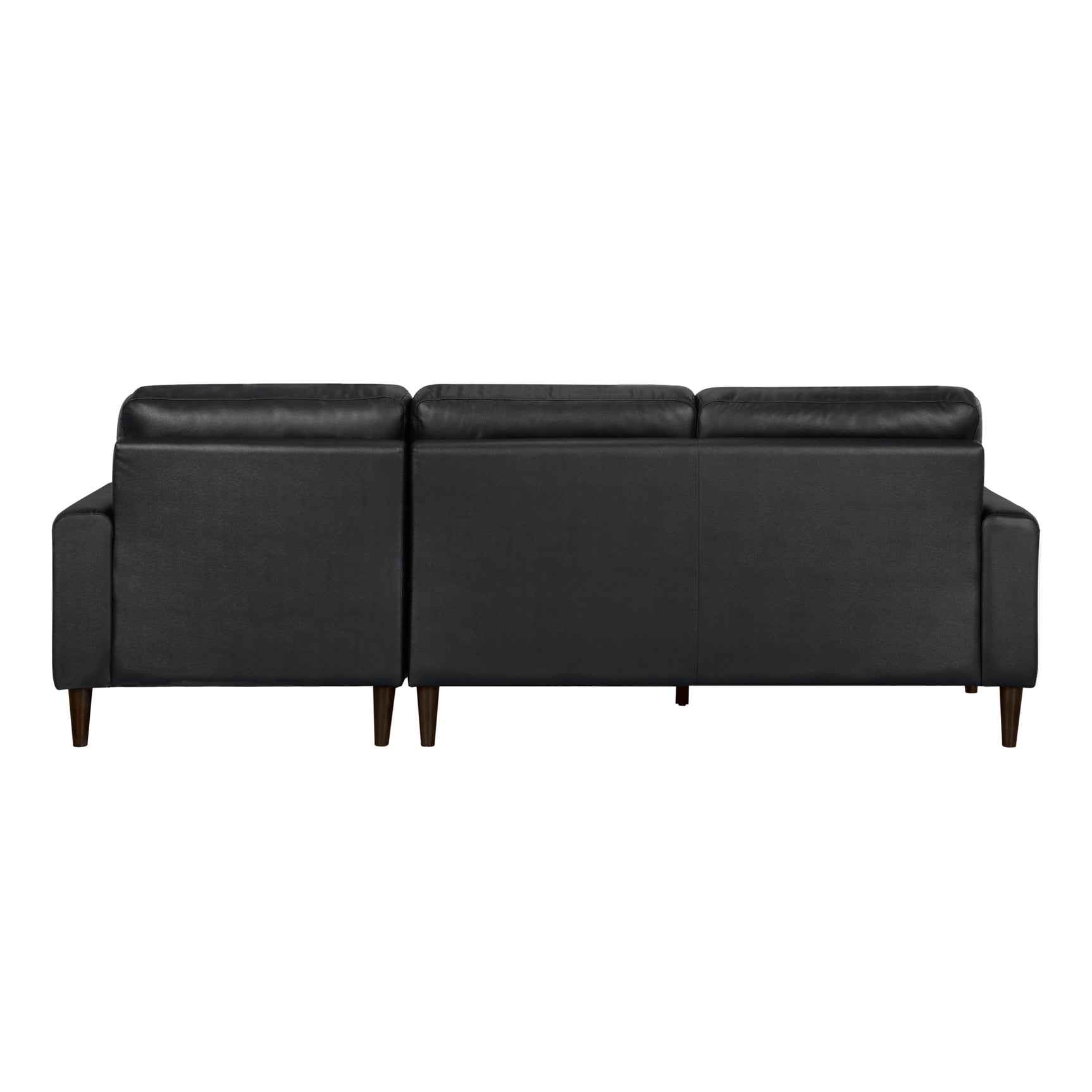 Lewes Black 2-Piece Sectional with Right Chaise - Ornate Home