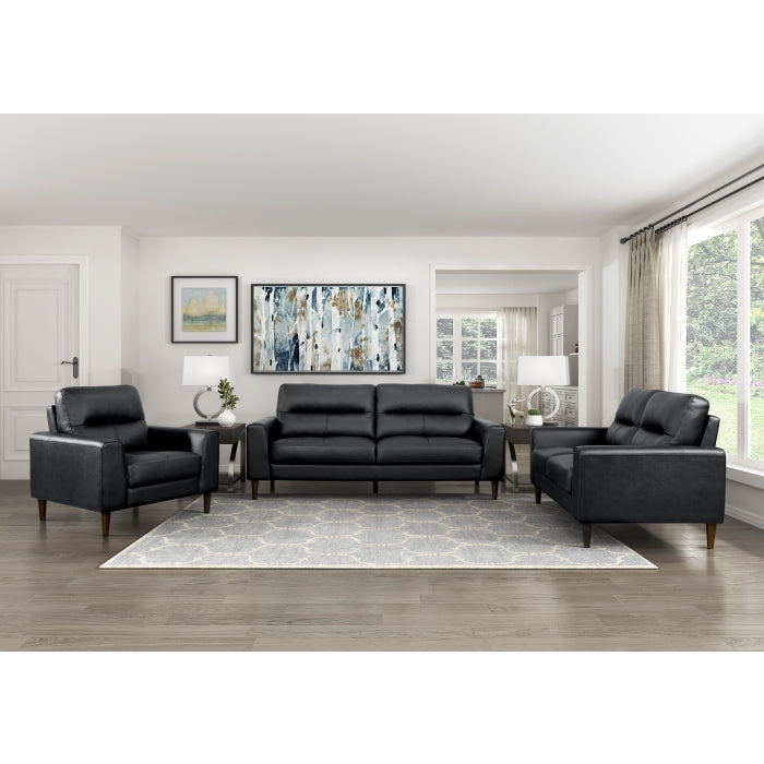 Lewes Black Loveseat - Ornate Home