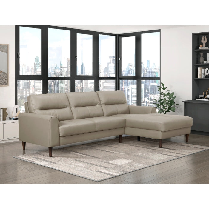 Lewes Latte 2-Piece Sectional with Right Chaise - Ornate Home