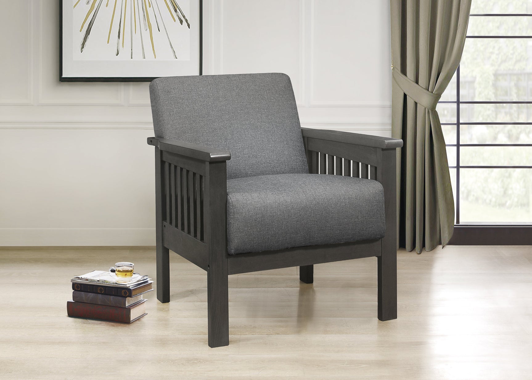Lewiston Gray Accent Chair - Ornate Home